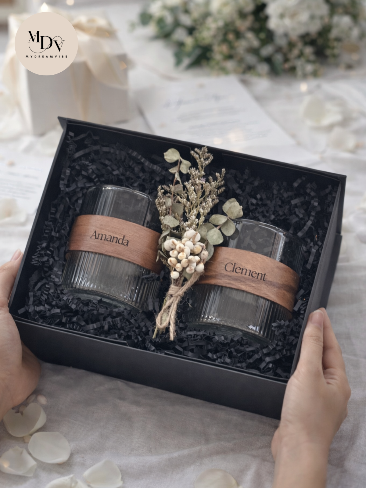 Cheers to Forever – Personalised Engraved Glasses Gift for Couples