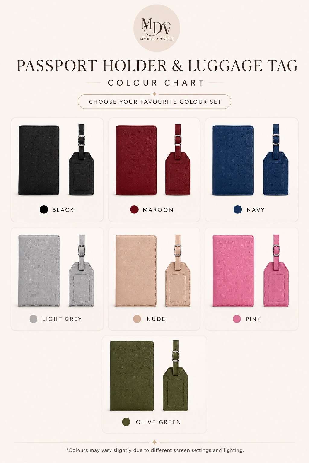 Elite Voyager — Passport Holder & Luggage Tag Set
