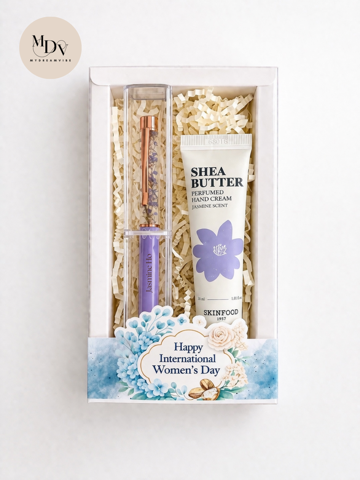 Ink-spirational Women: Personalised Floral Pen & Hand Cream Gift Set