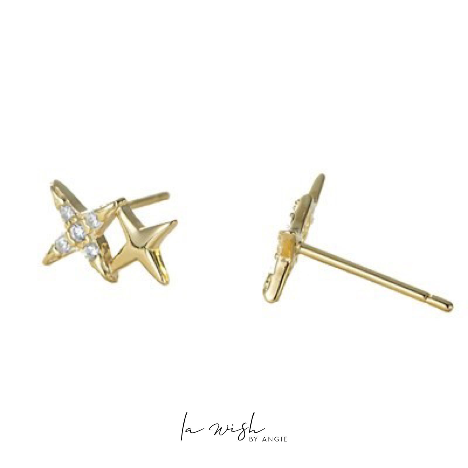 La Wish By Angie Duo Star Stud Earrings