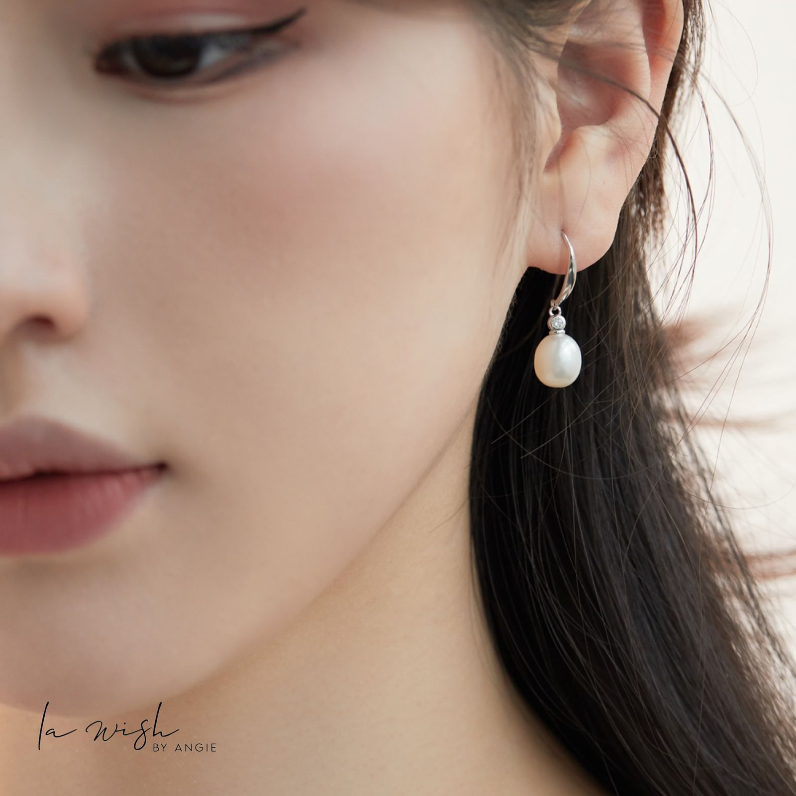 La Wish By Angie Cassie Pearl Dangle Earrings