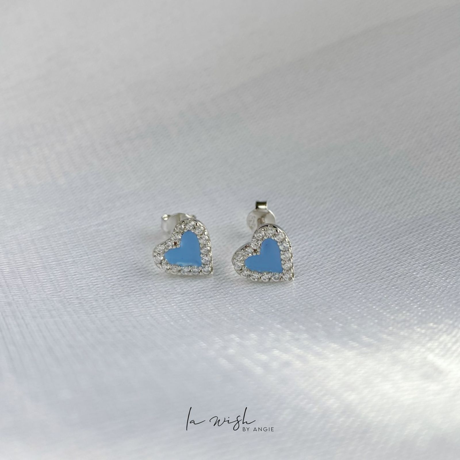 La Wish By Angie Enamel Love Sparkles Earrings