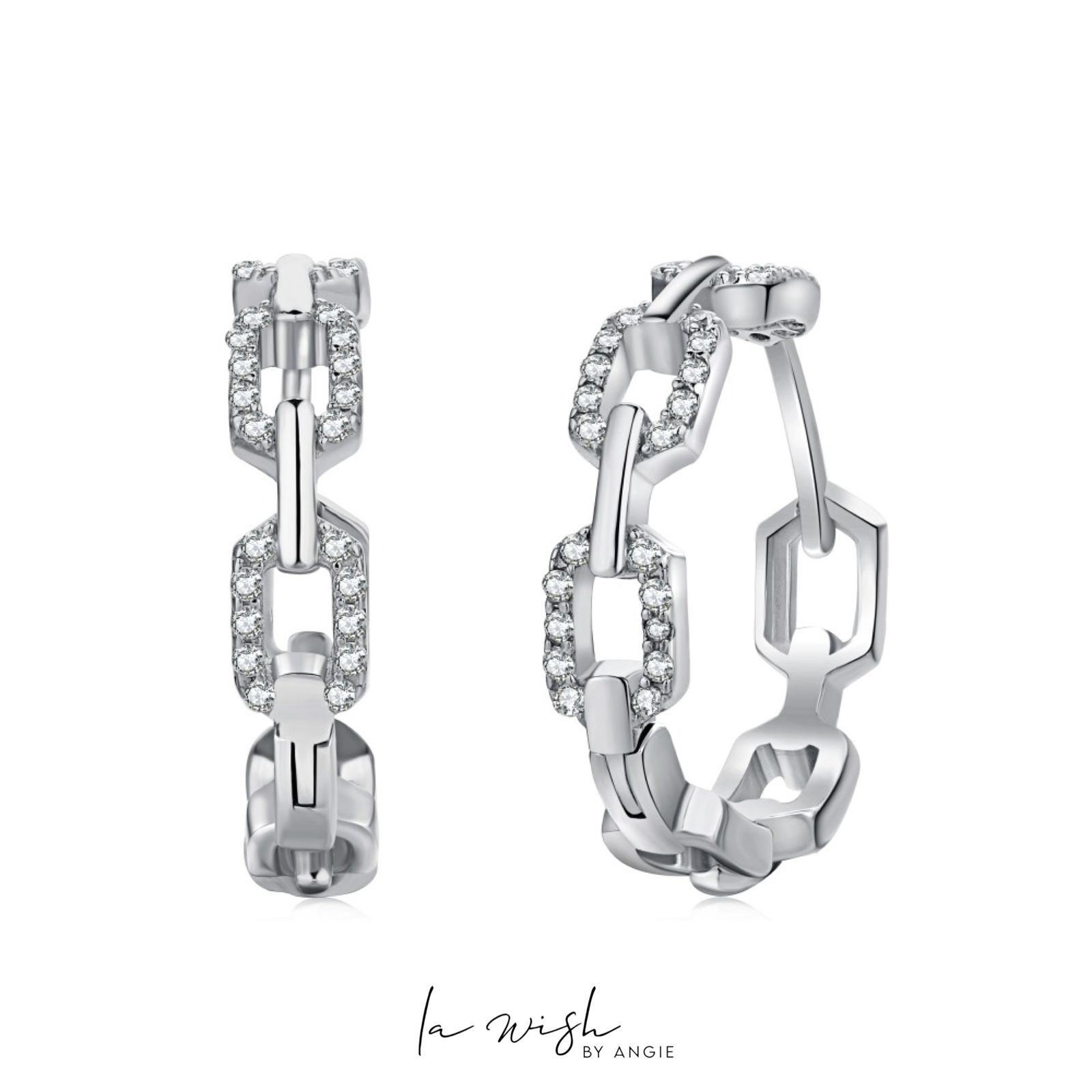 La Wish By Angie Link Hoop Earrings