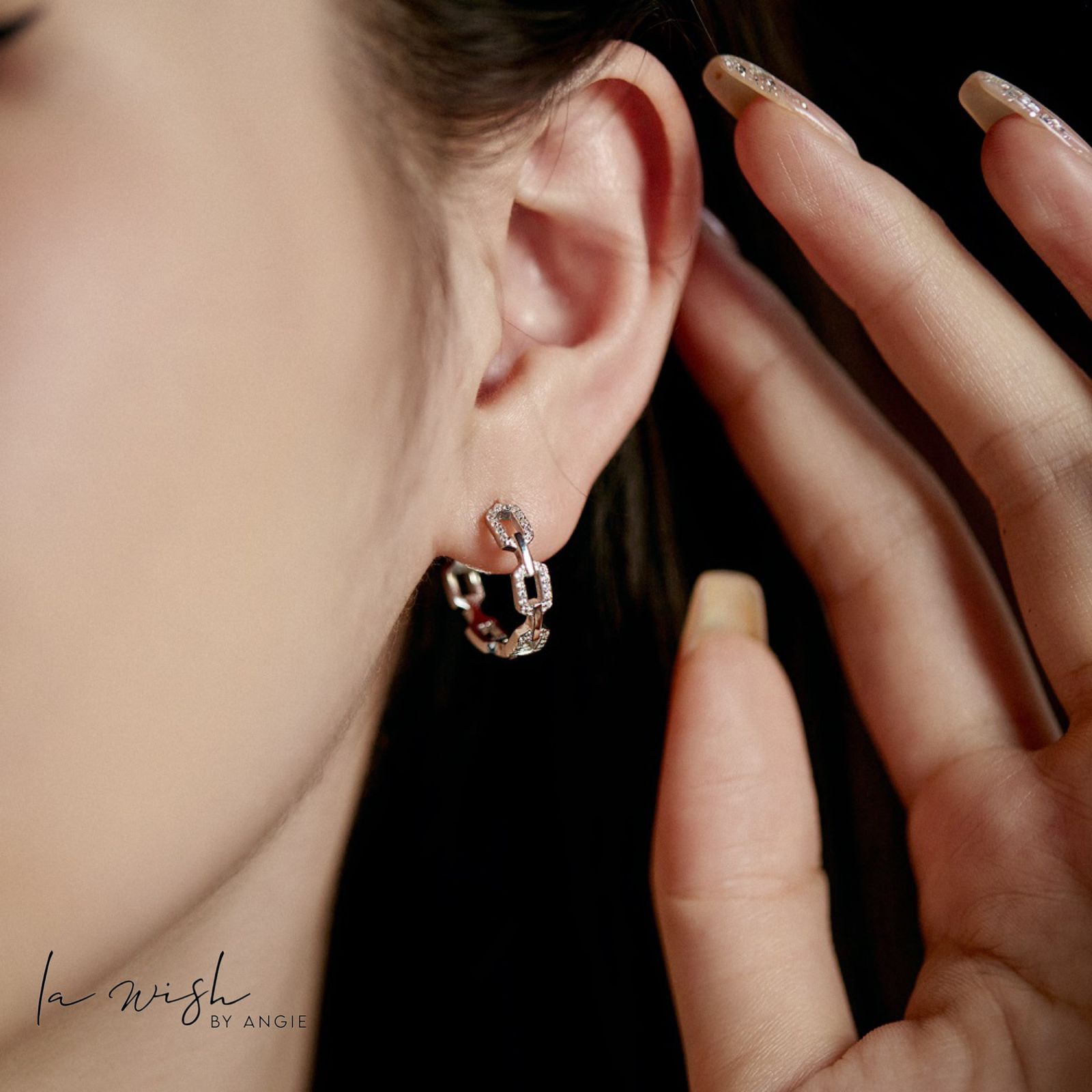 La Wish By Angie Link Hoop Earrings