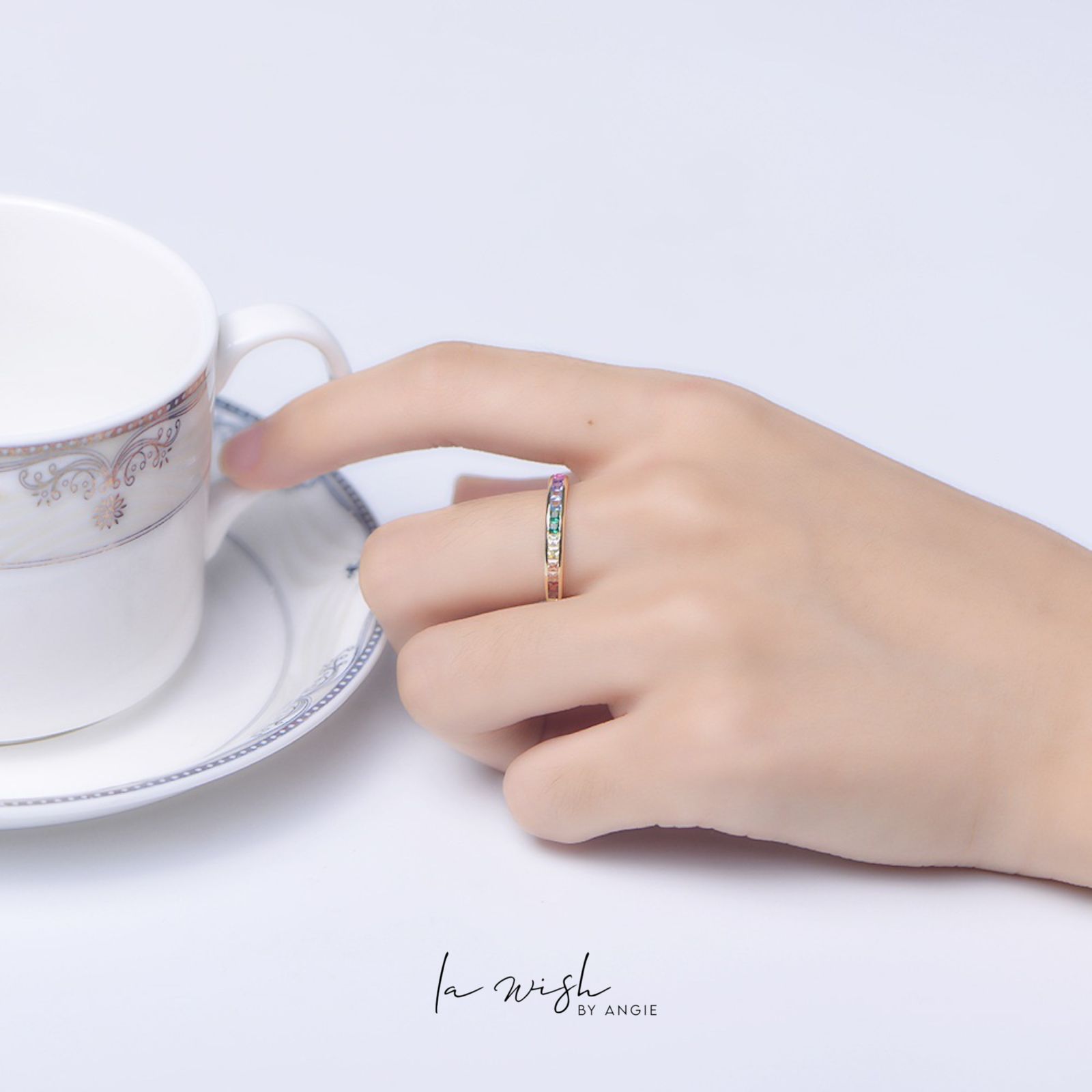 La Wish By Angie Timeless Rainbow Ring