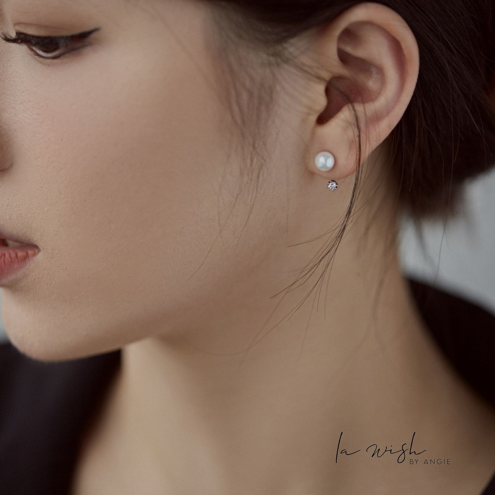 La Wish By Angie Glamour Pearl Gem Drop Earrings