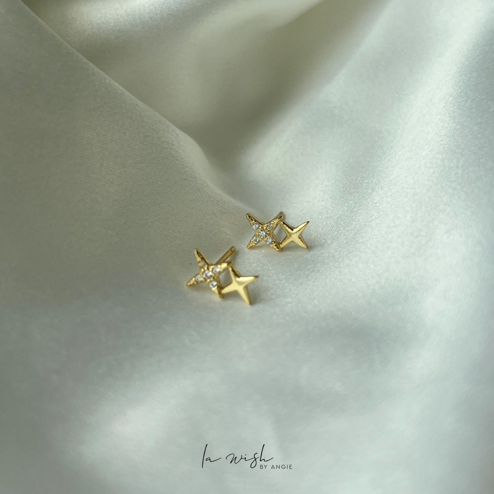 La Wish By Angie Duo Star Stud Earrings