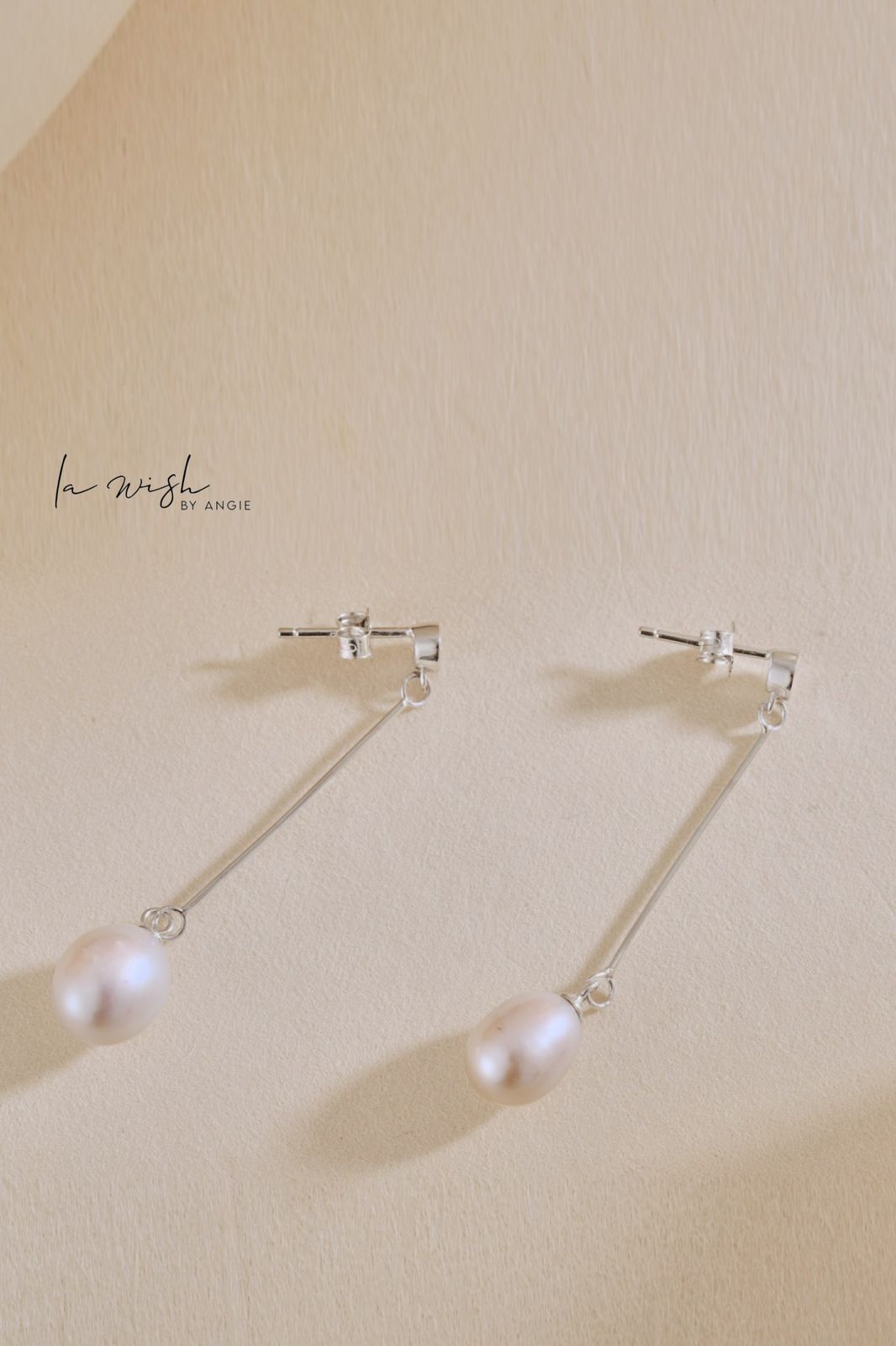 La Wish By Angie Silver Drop Ball Earrings 