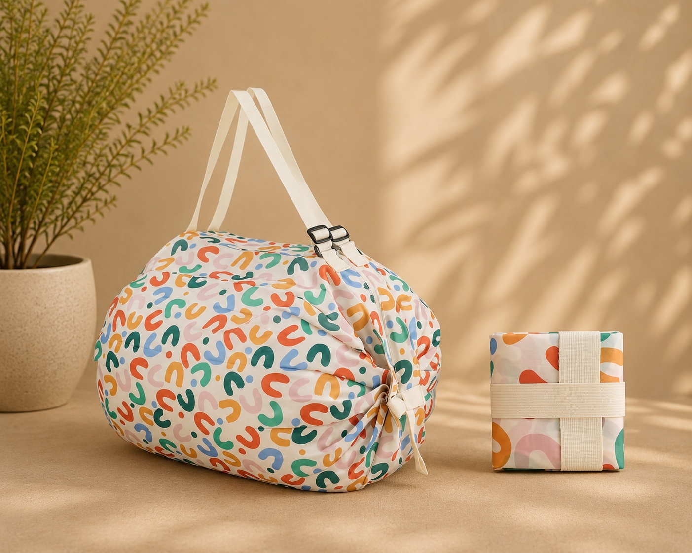 Travel Shopping Bag (With Zip)