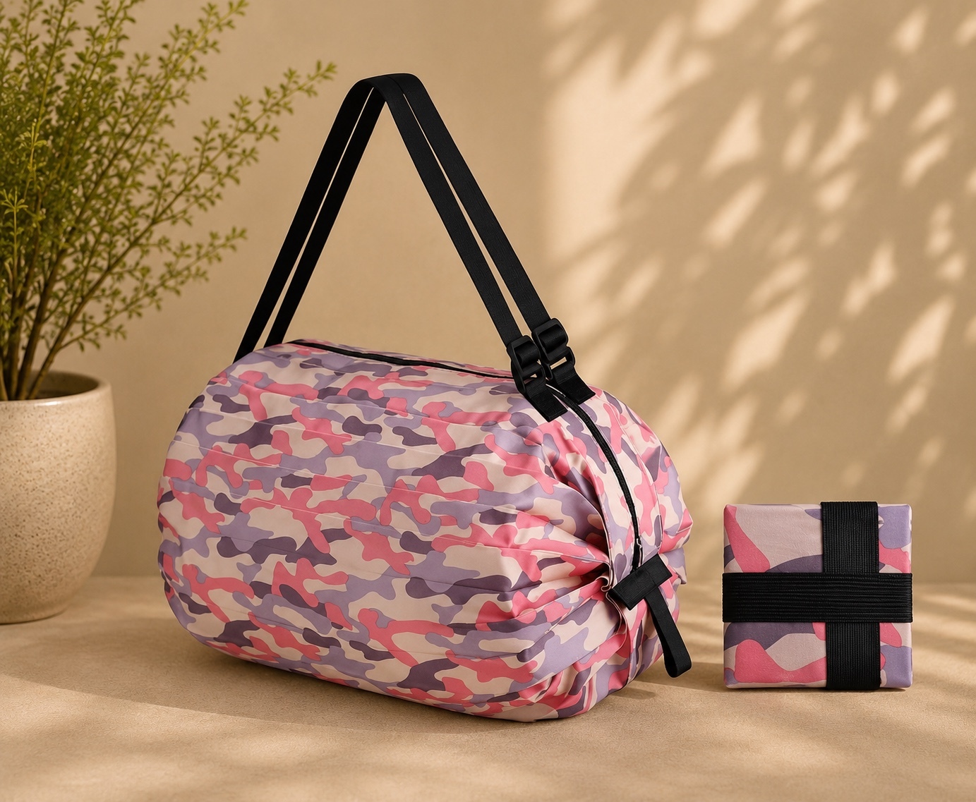 Travel Shopping Bag (With Zip)