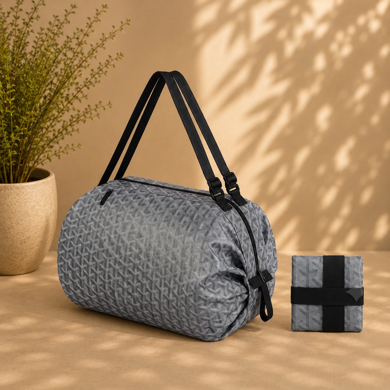 Travel Shopping Bag (With Zip)