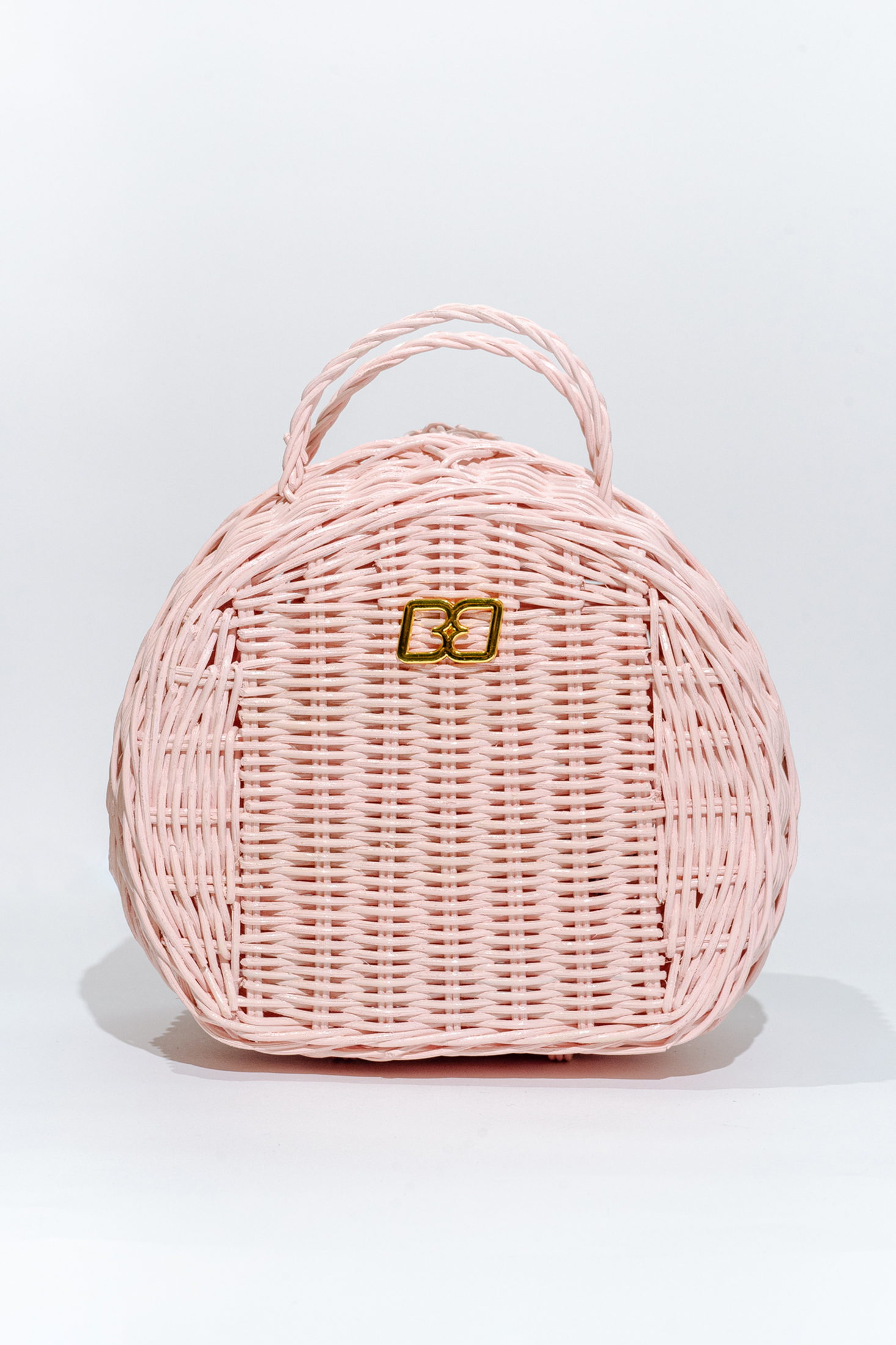 Pinky Dahlia Rattan Bag