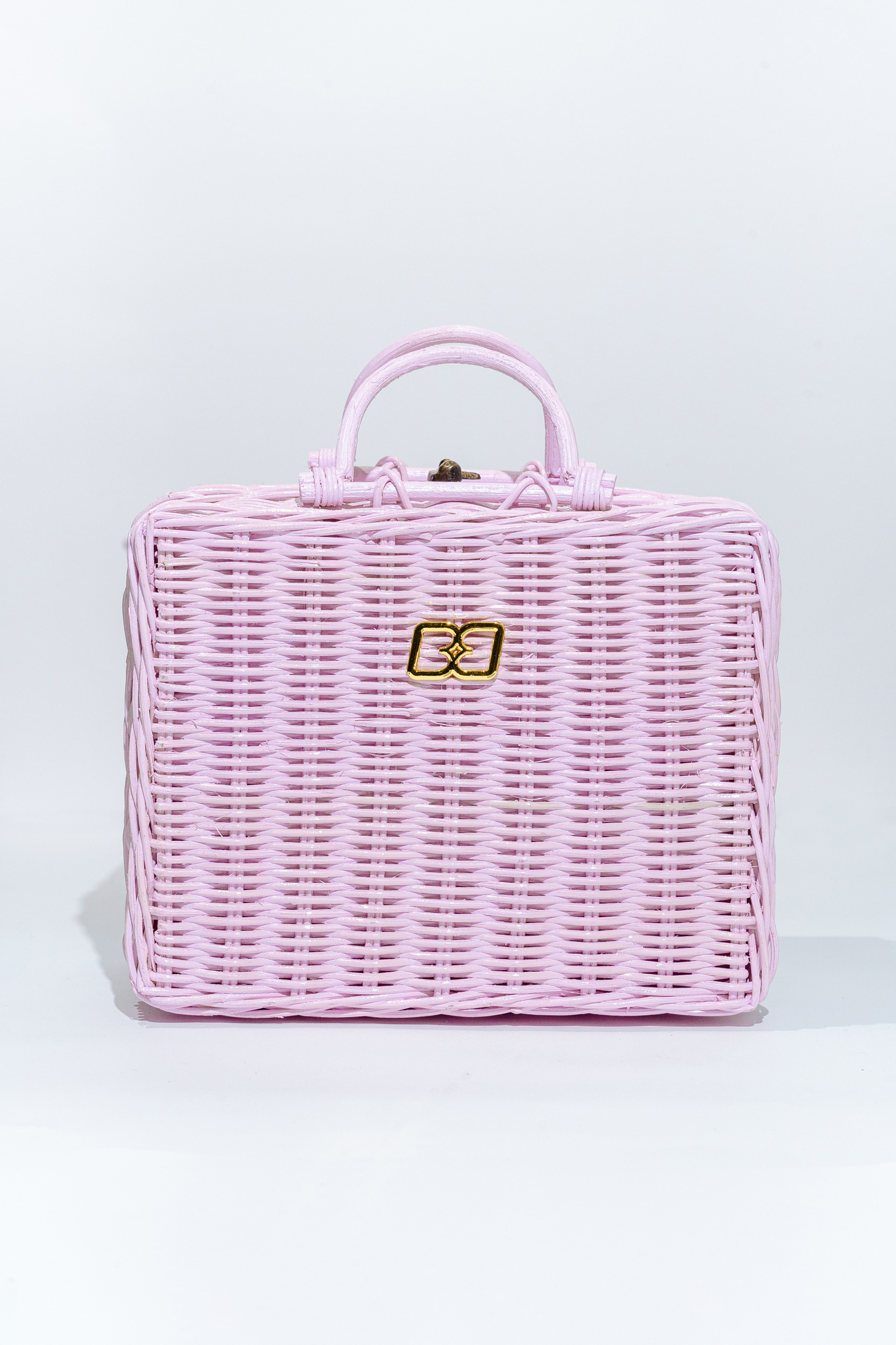 Lilac Renkii Rattan Bag