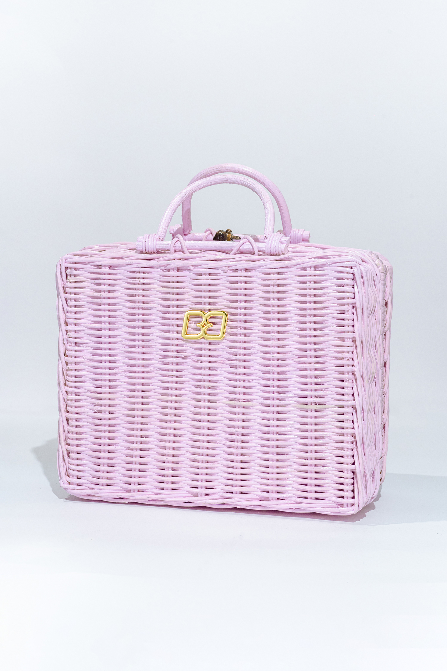 Lilac Renkii Rattan Bag