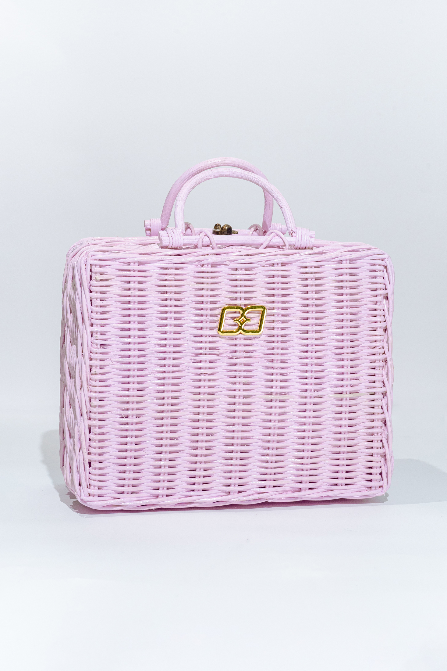 Lilac Renkii Rattan Bag