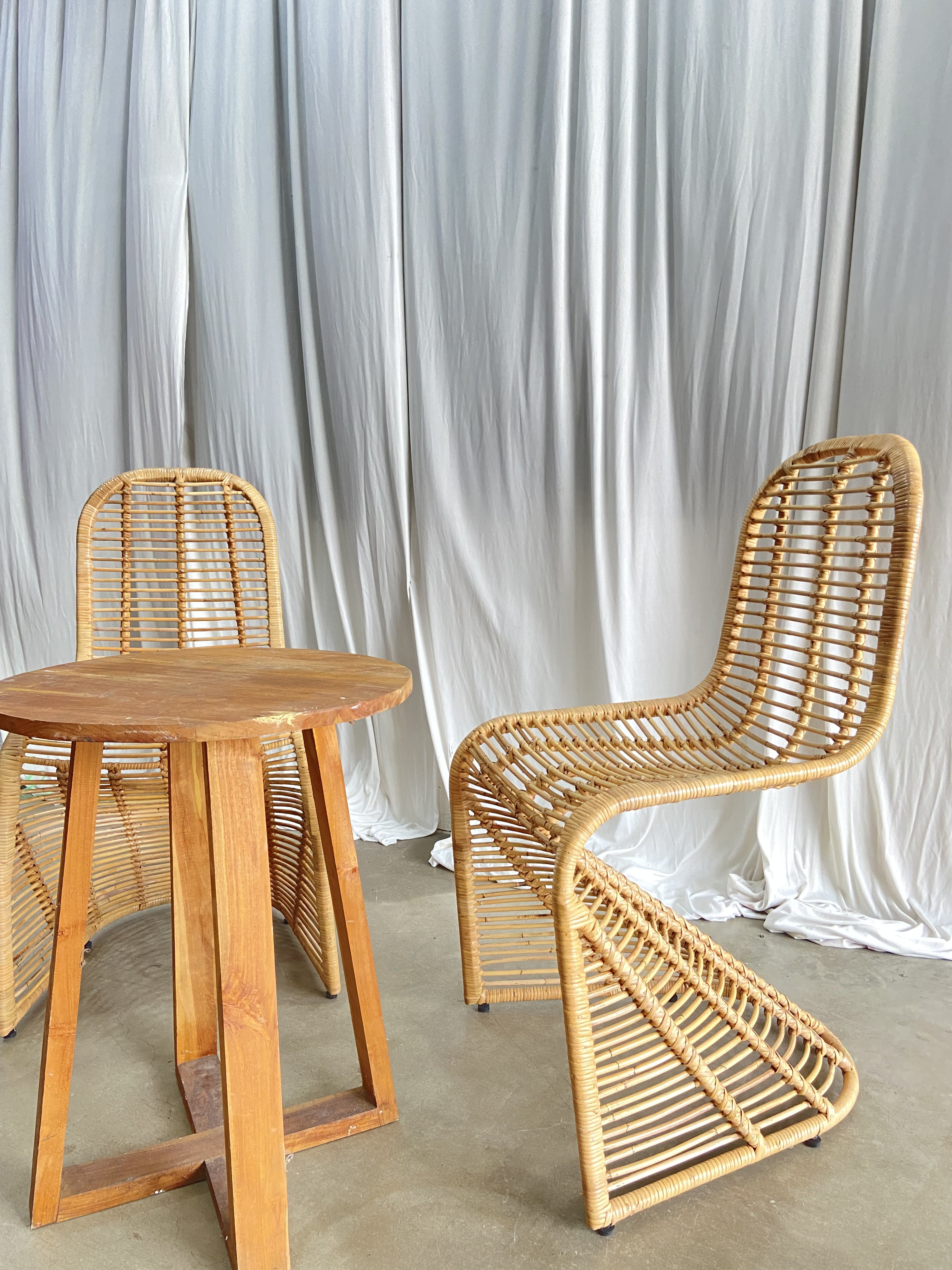 [RENT]Set Chair Rattan C
