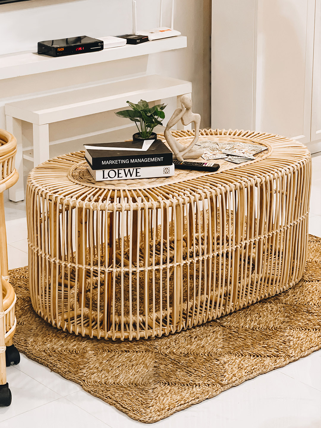 Beverly rattan side deals table