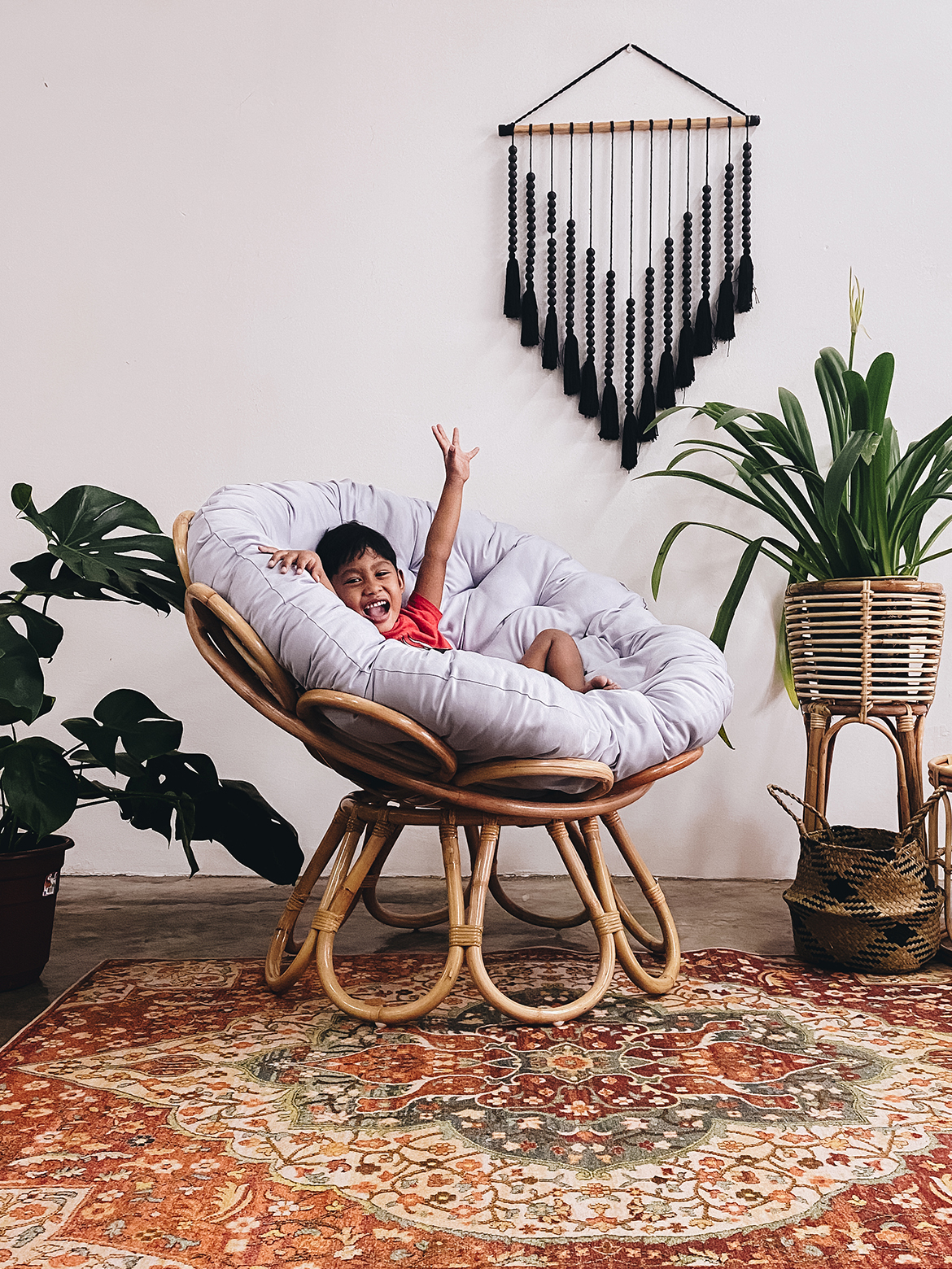 Bamboo papasan online chair