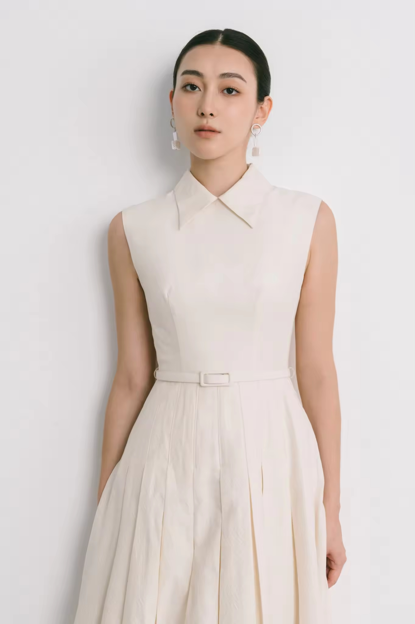 High Quality Luxury Women Dresses Sustainable Fashion Floral Cotton Jacquard EMILIA PLEATED MIDI DRESS Good Price Order In Bulk