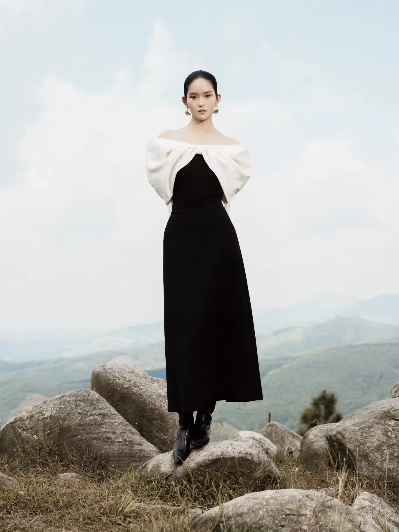 Unique Design Women's Blouses With Black Long Skirt High-quality Fabric Women Clothing