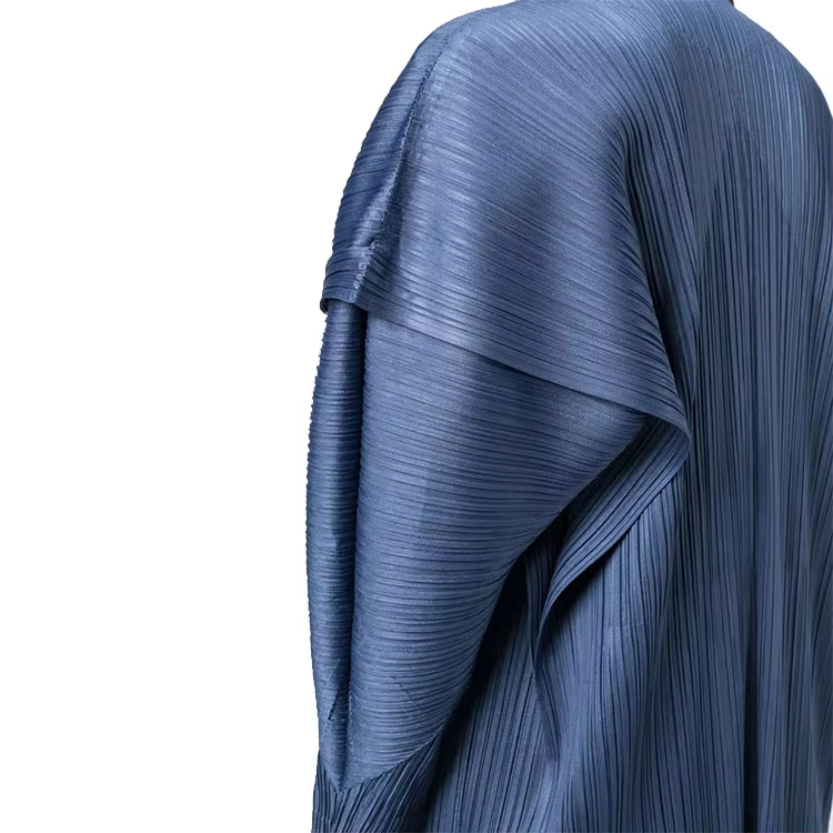 New Arrival Japanese Style Autumn Winter Coat Dress Women's Ribbed Pleated Midi Dress