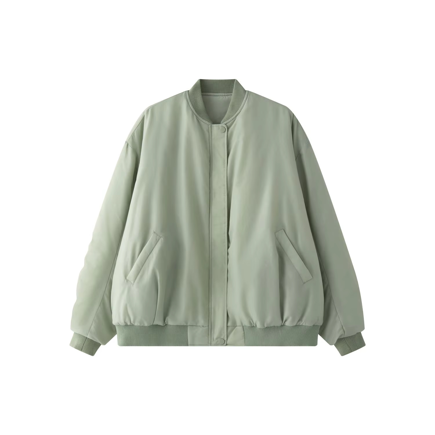 Women's Winter Double-Sided Pilot Cotton Jacket Comfortable Warm Thick Nylon Wool Japanese Street Style Loose Silhouette Zipper