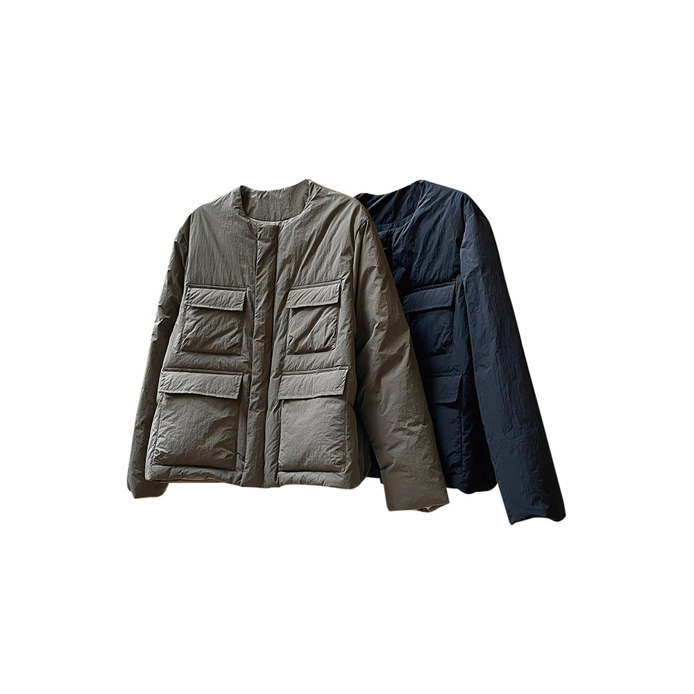 Women's Custom Logo Winter down Coats Quilted Cotton Padded Jacket Short Bubble Hood Windproof Zip Button Waterproof Decoration