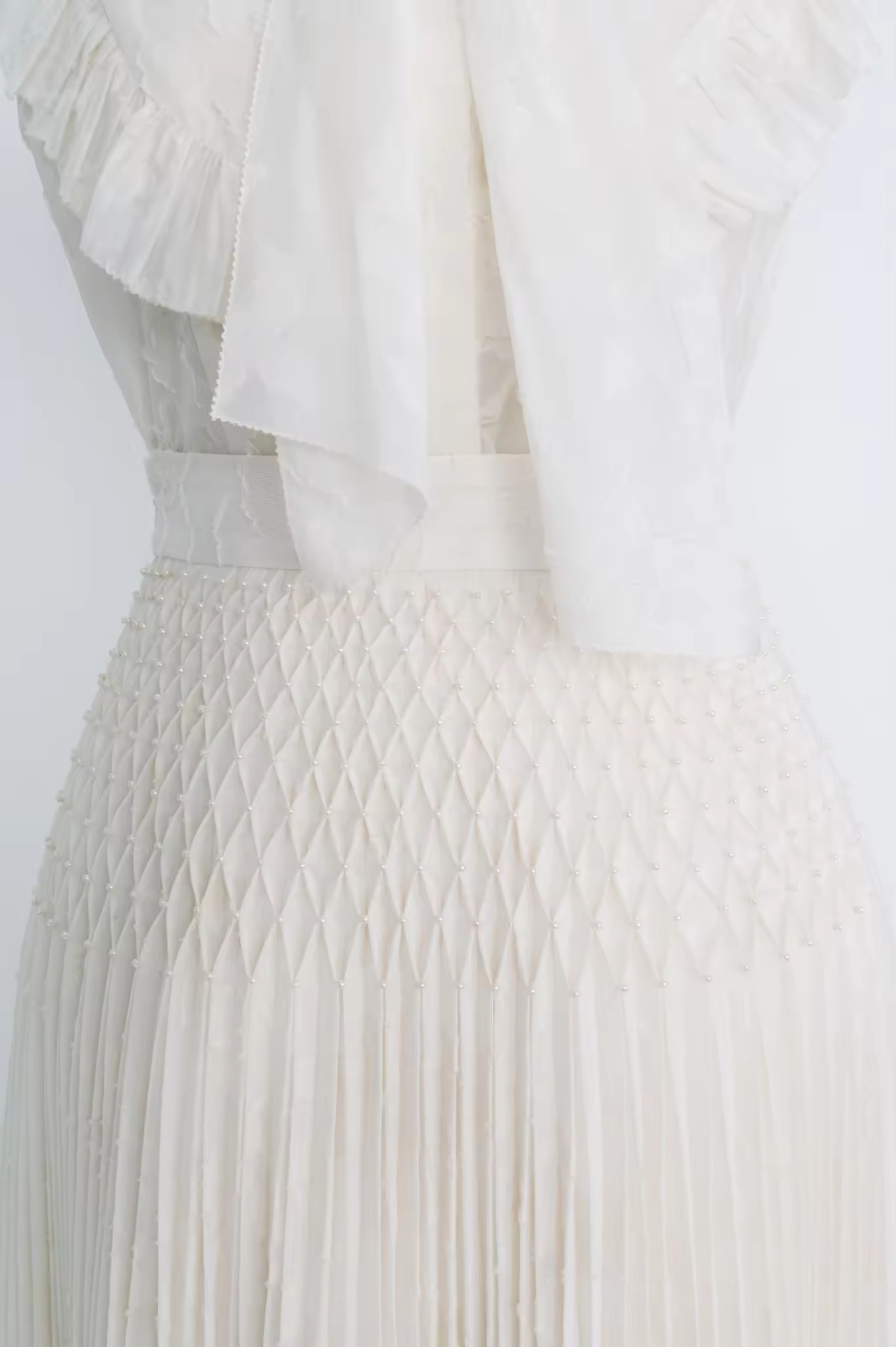 Luxury Attractive Formal Clothing Set LUNA PLEATED TOP Burnout Cotton Fabric 35% SILK 65% COTTON Women's Blouses Shirts