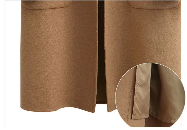 Custom Ladies Stylish Japan Style Coat Long Faux Fur Trench Coat Jackets Outwear Winter Autumn Modest Womens Coats