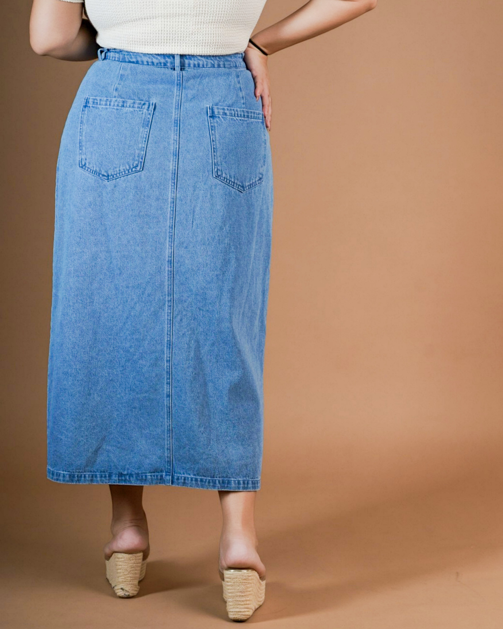 TASHA DENIM MIDI SKIRT