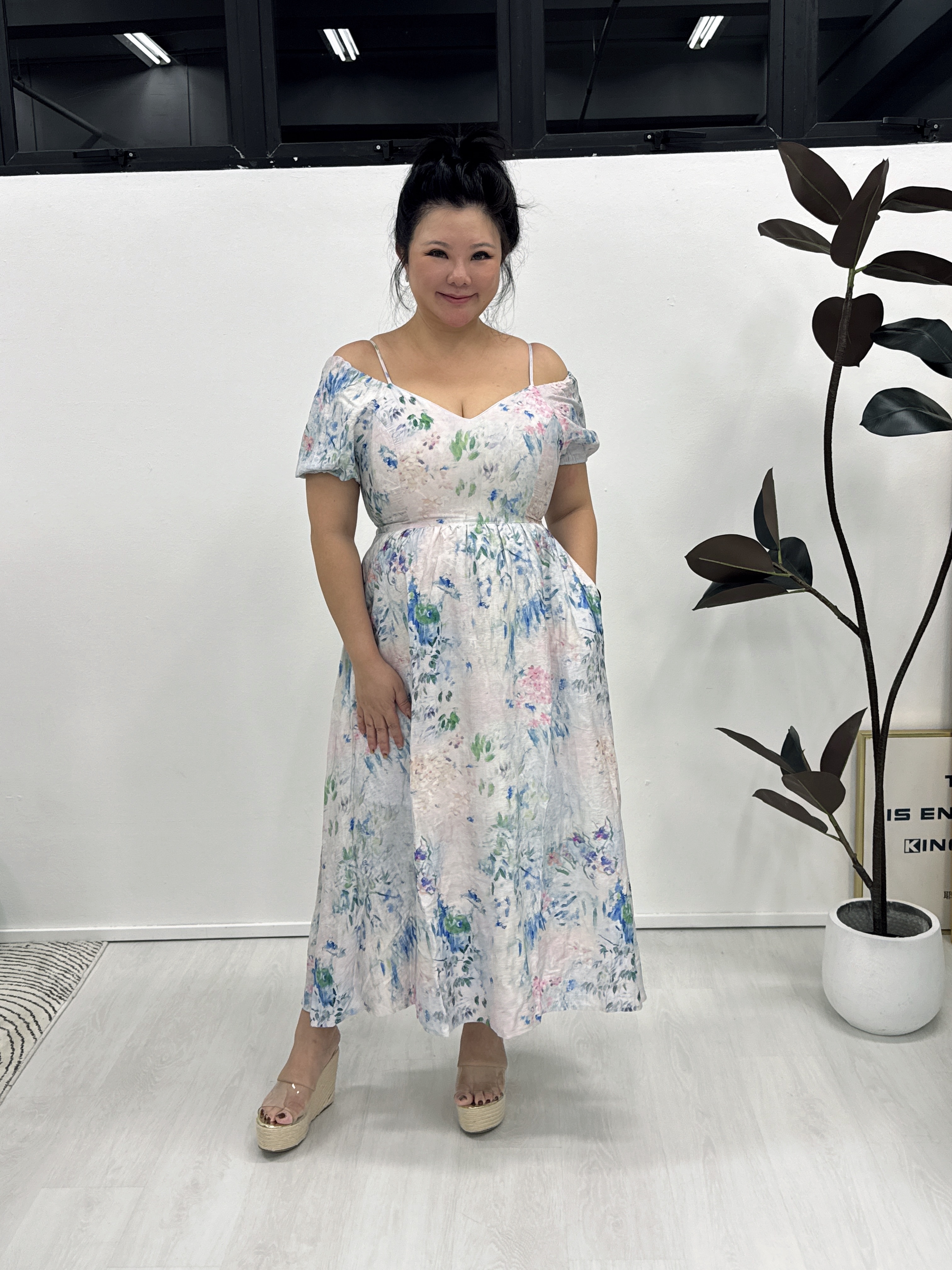 KARY COLD SHOULDER MIDI
