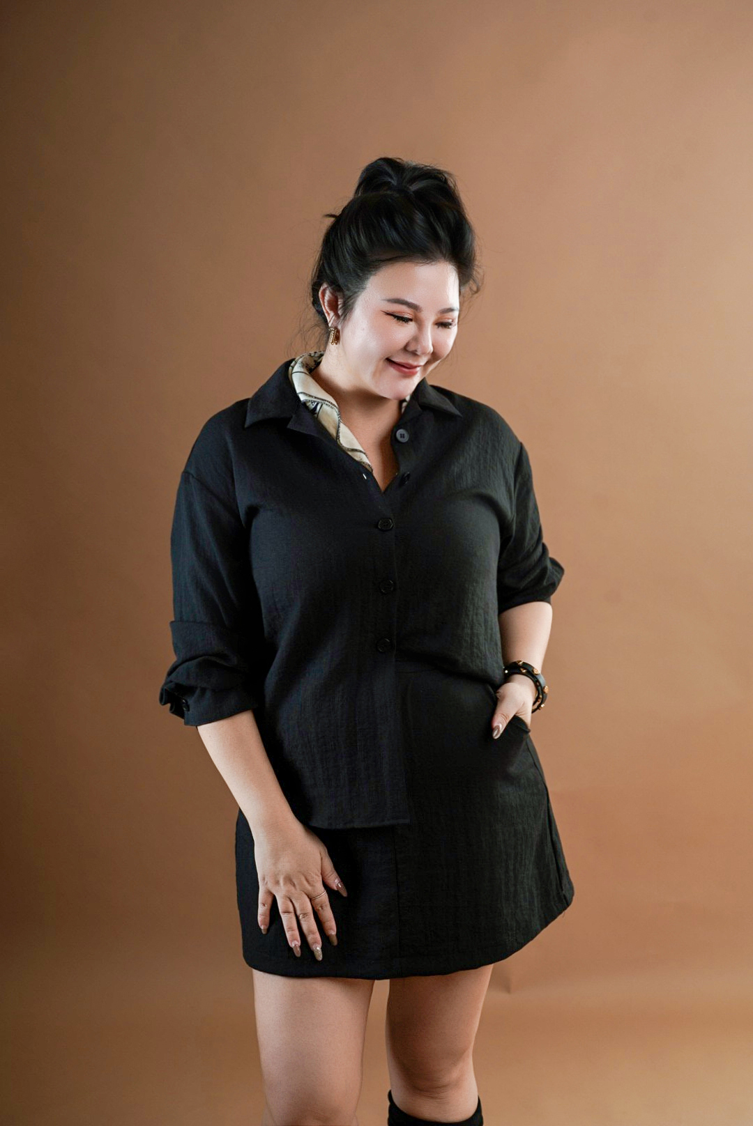 HEREEN BLOUSE SET IN BLACK