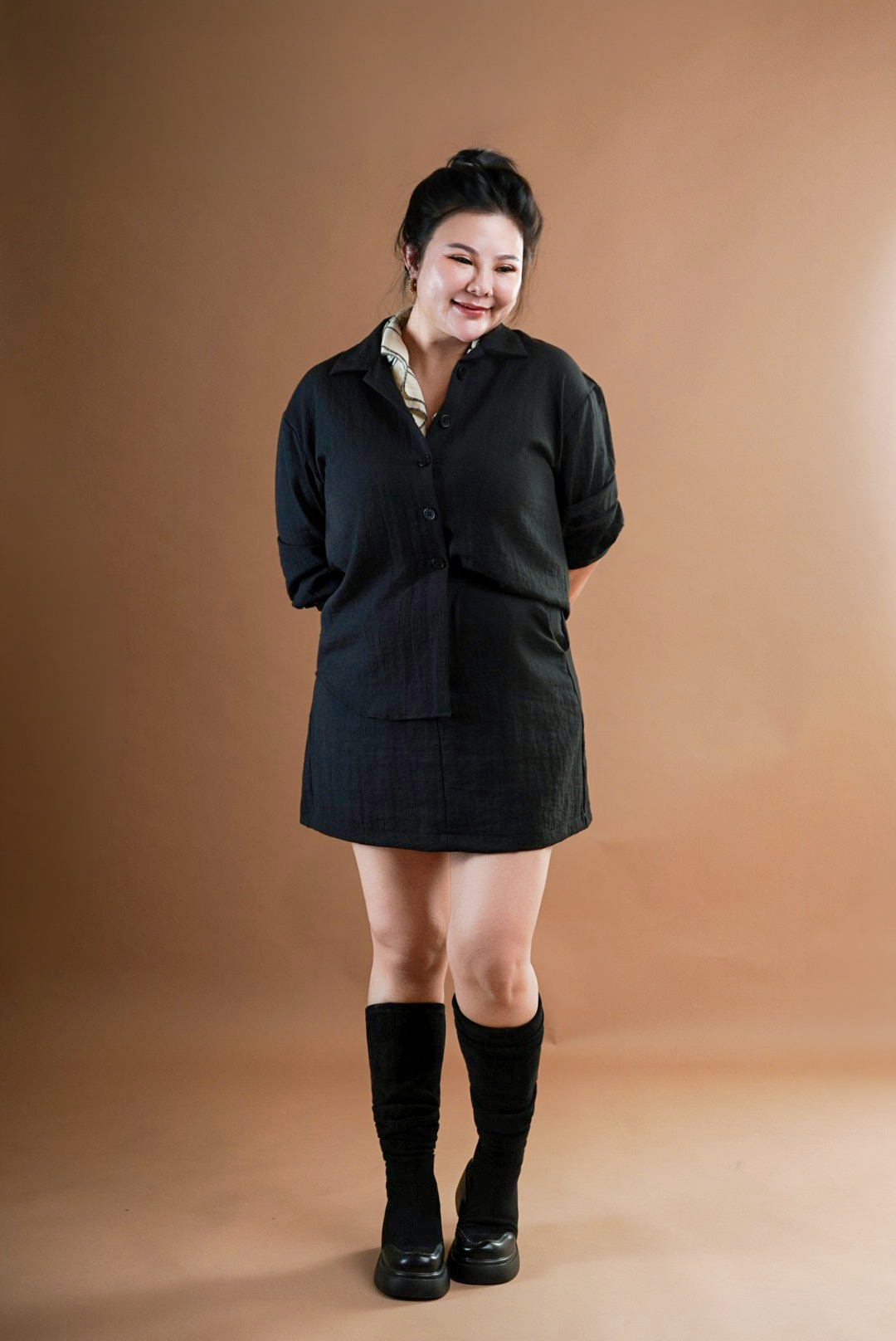 HEREEN BLOUSE SET IN BLACK