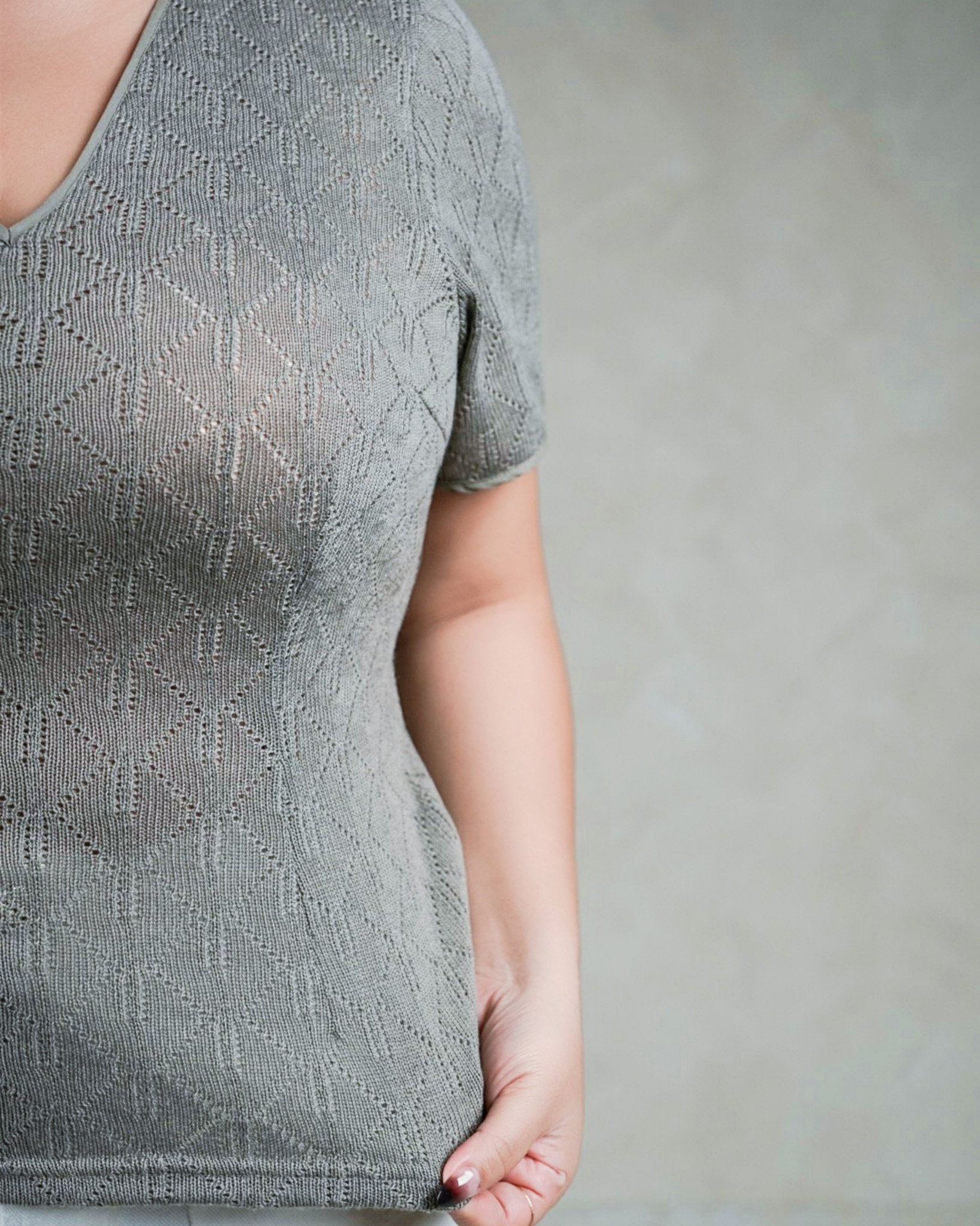MADELY 2 KNTTED TOPS IN GREY 
