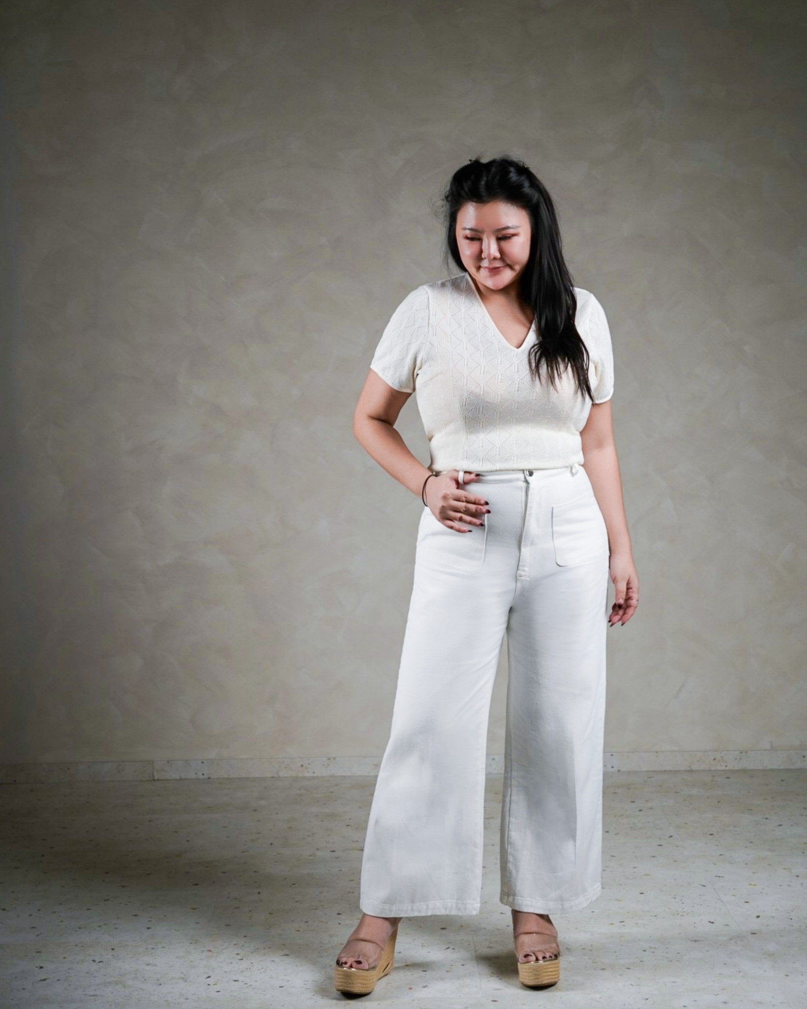 MADELY 2 KNTTED TOPS IN WHITE