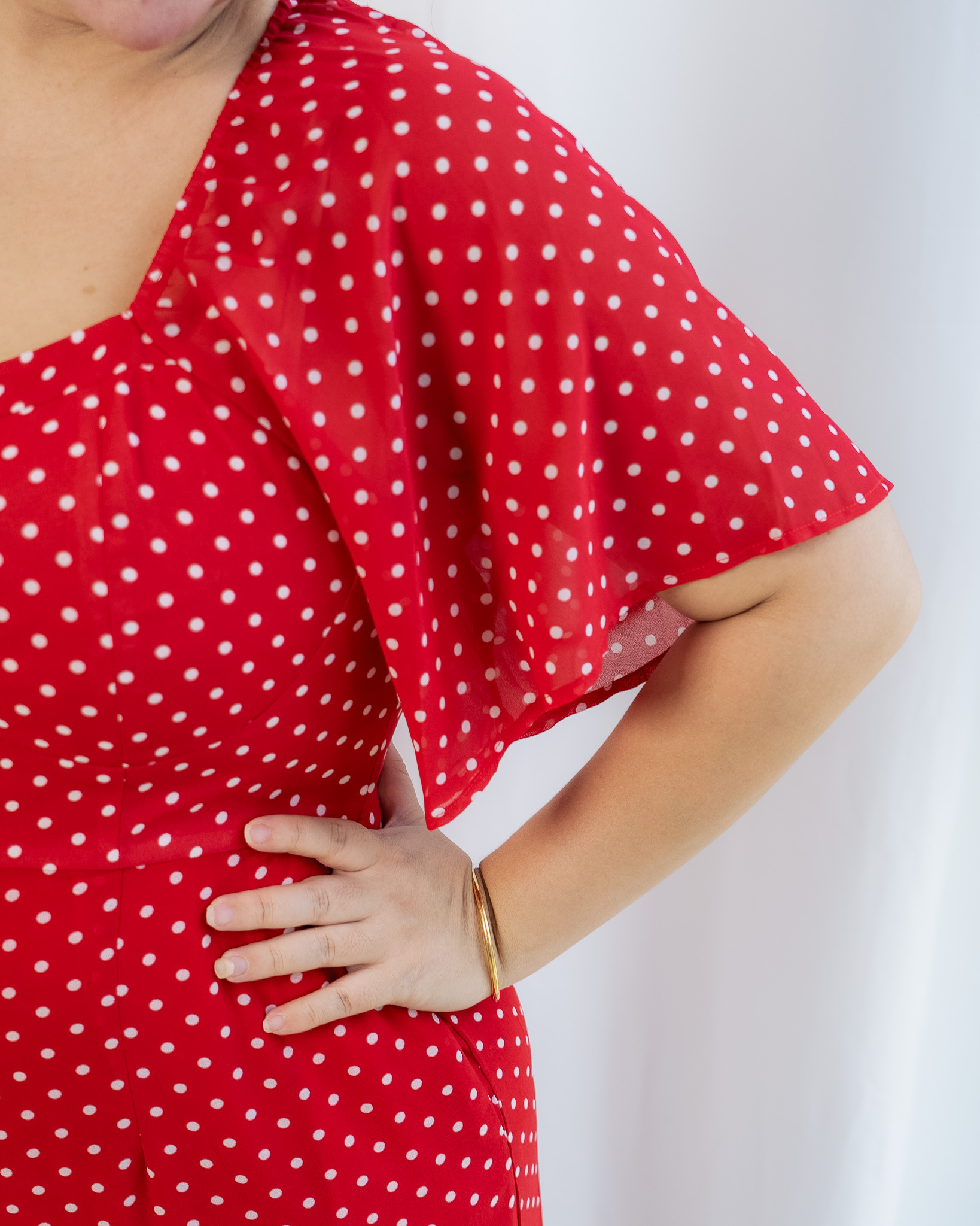 HALLY DOTTED MIDI