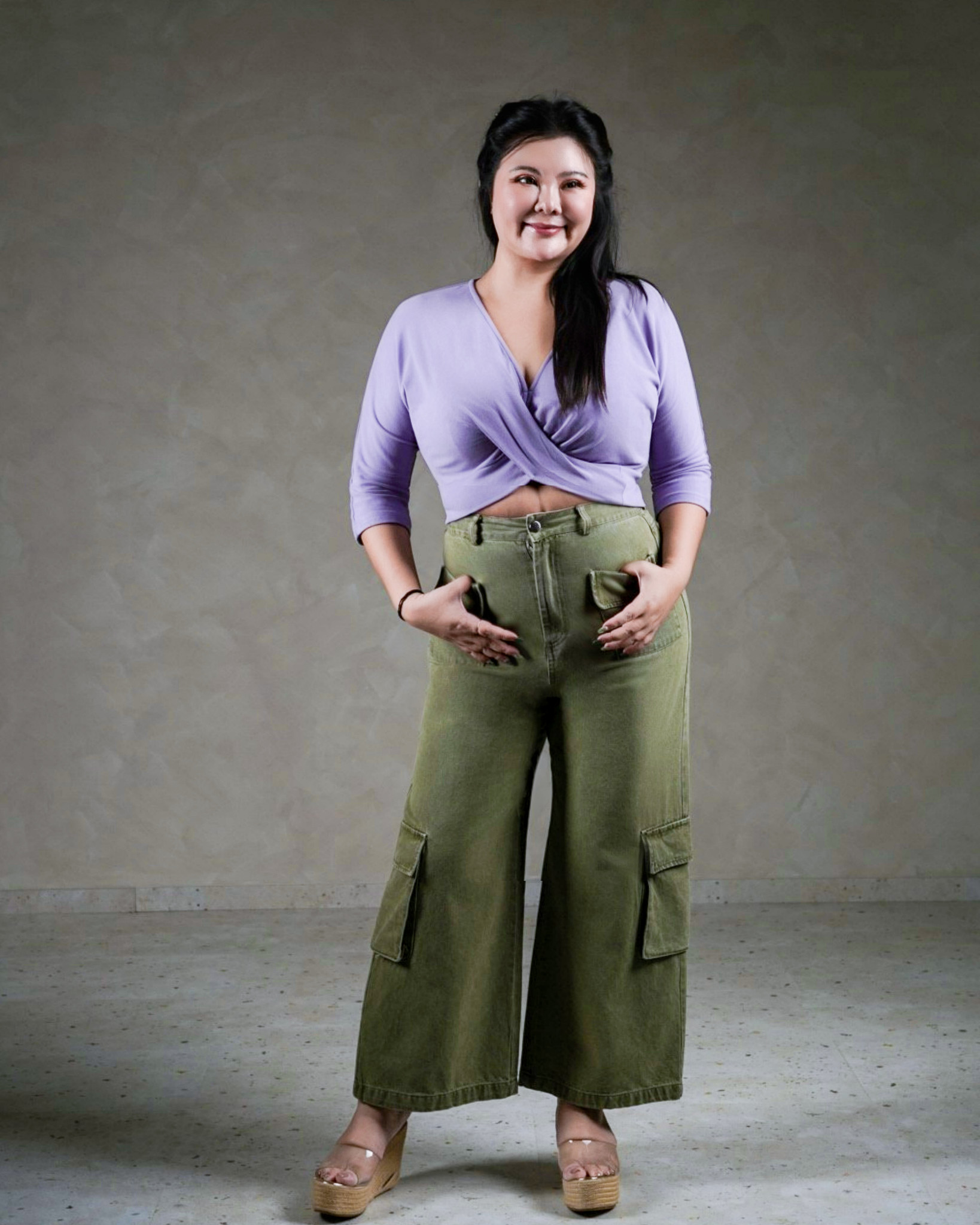 DARLY TWISTED TOP IN PURPLE