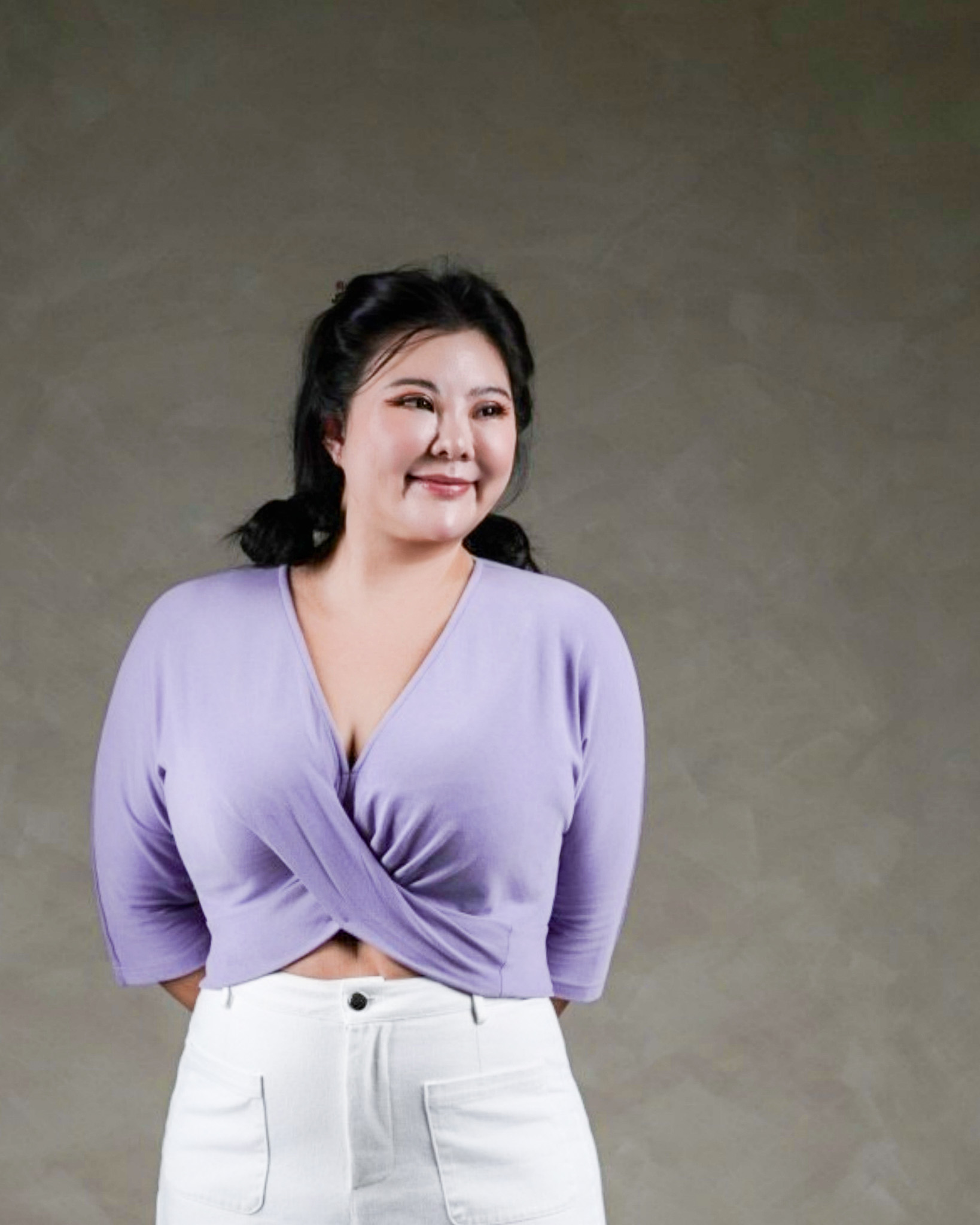 DARLY TWISTED TOP IN PURPLE