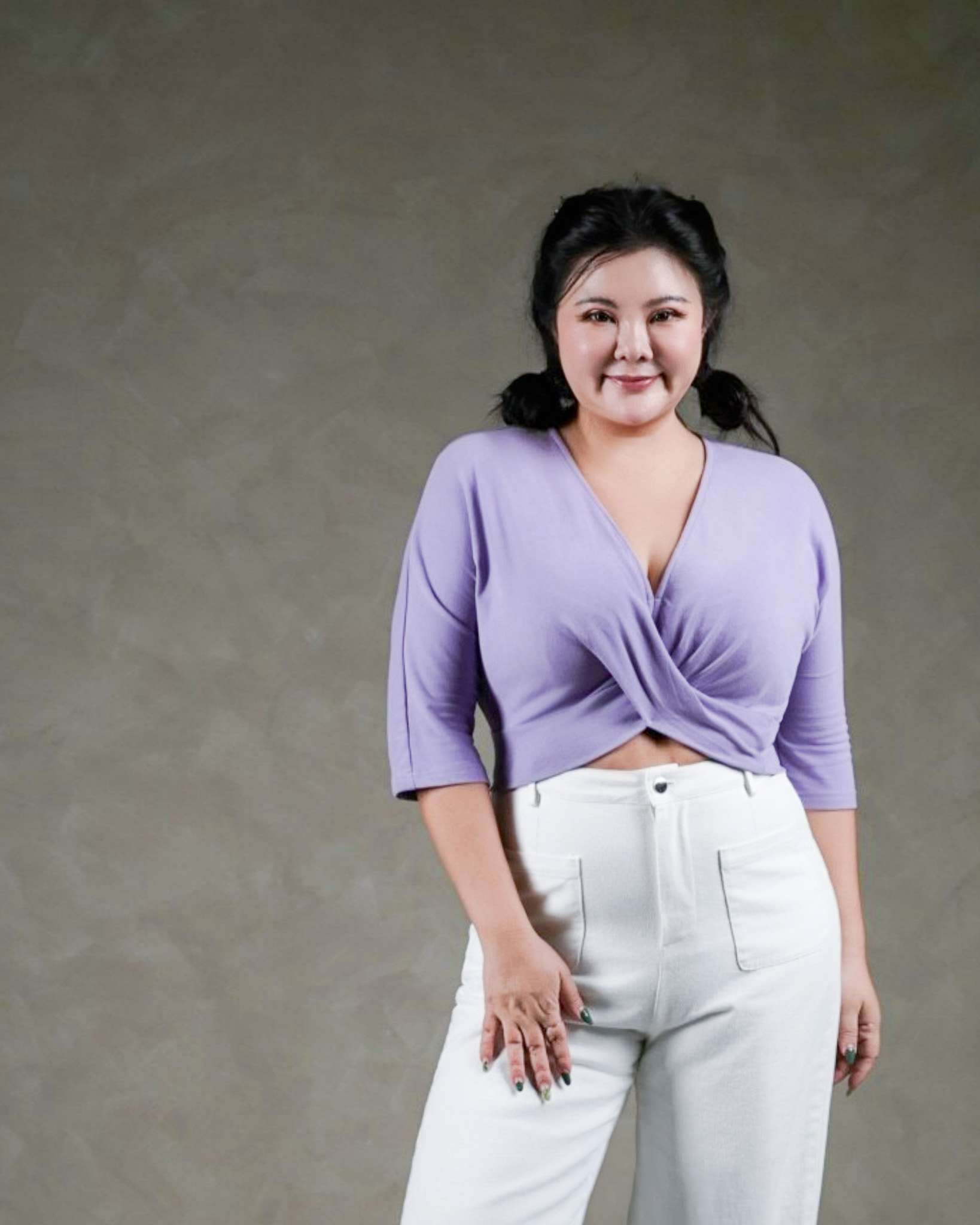 DARLY TWISTED TOP IN PURPLE