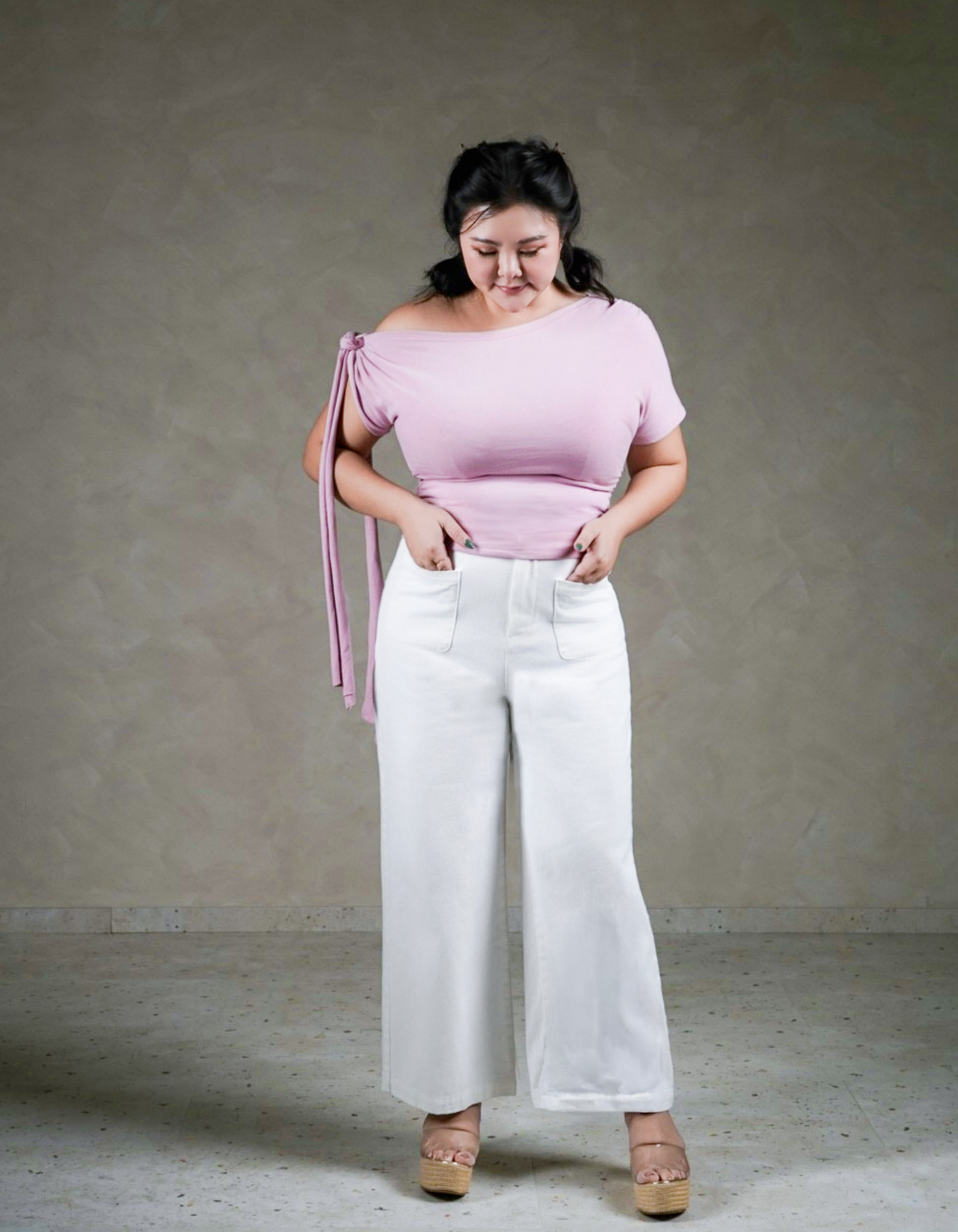 LORINE RIBBON TOP IN PINK