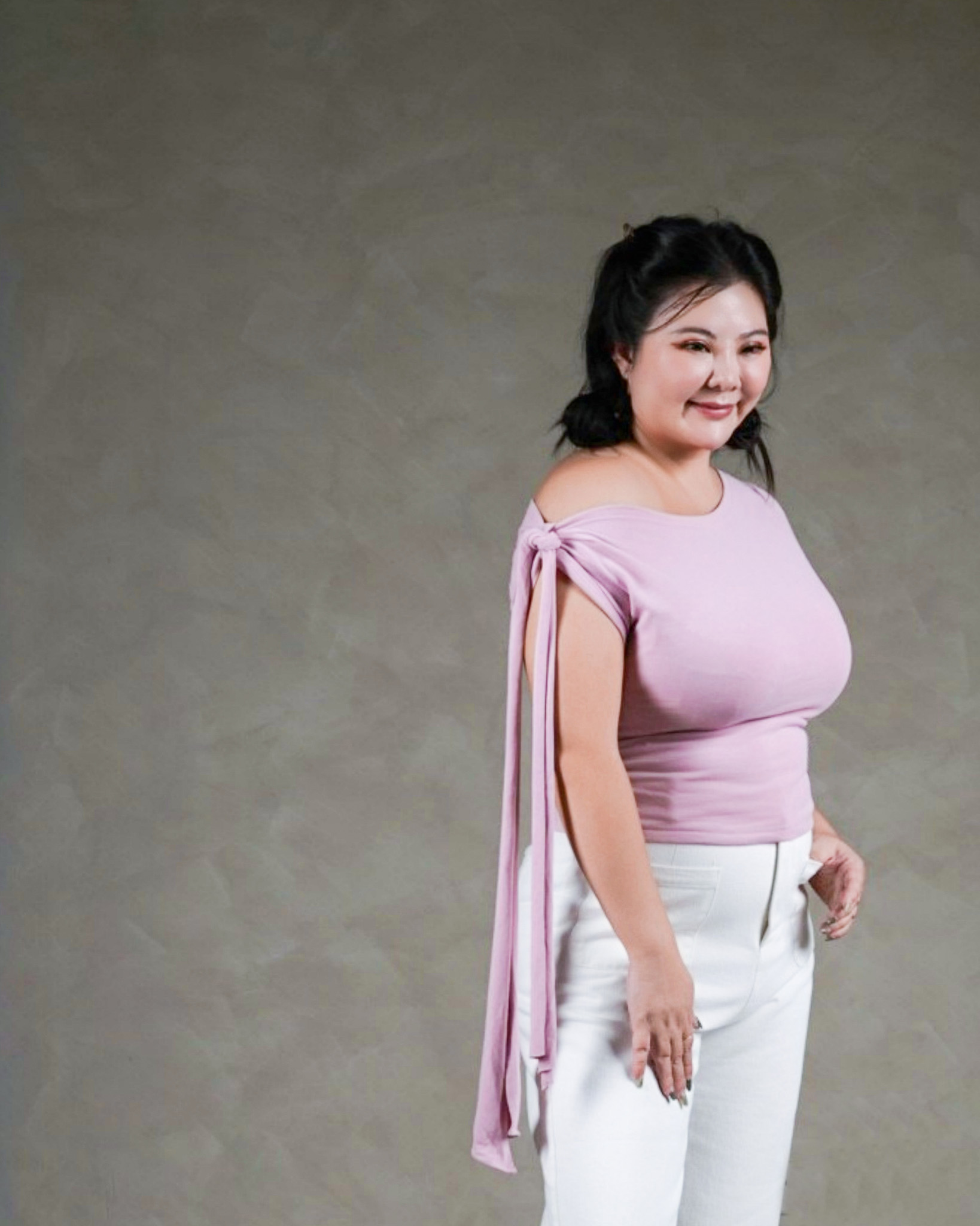 LORINE RIBBON TOP IN PINK