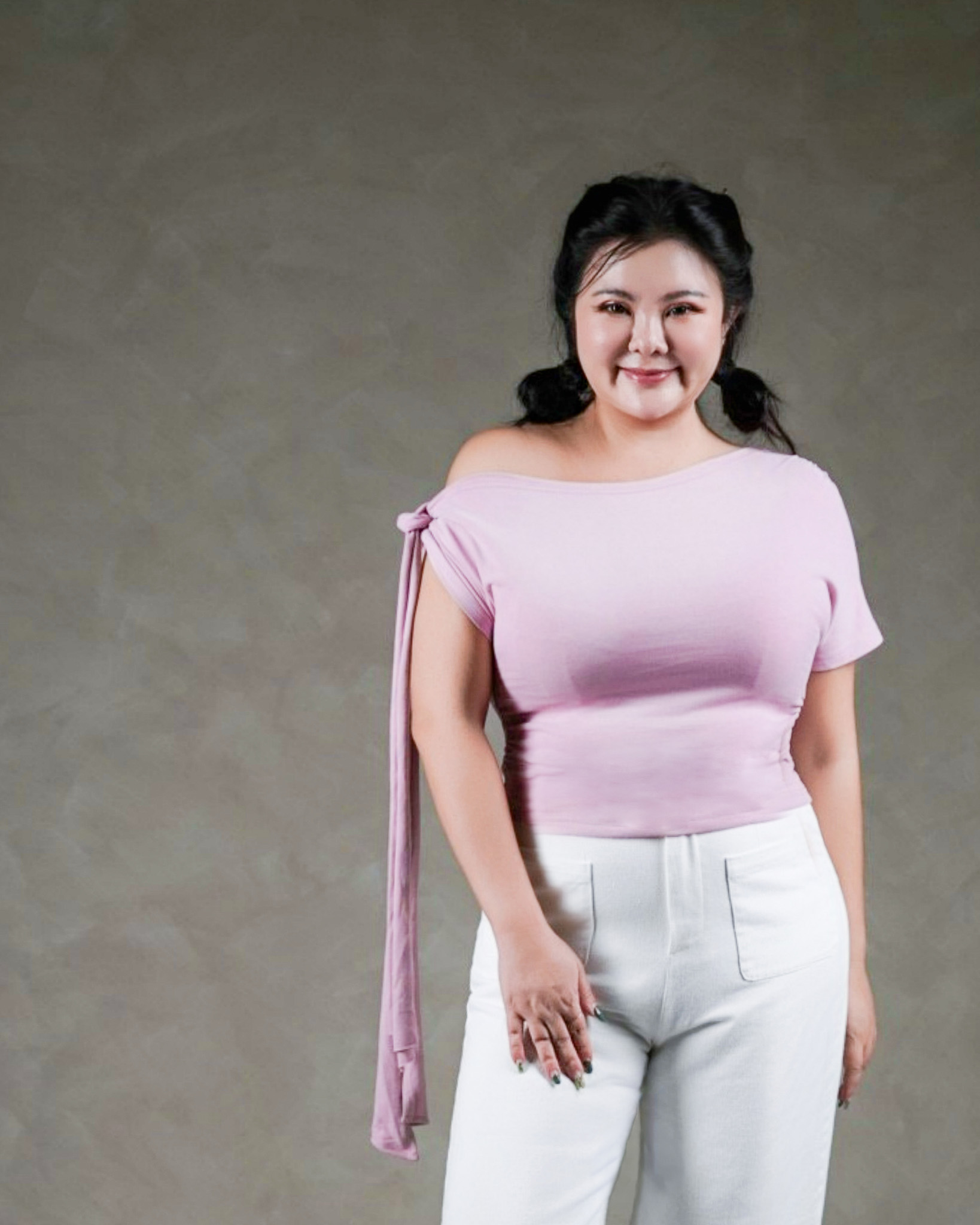 LORINE RIBBON TOP IN PINK