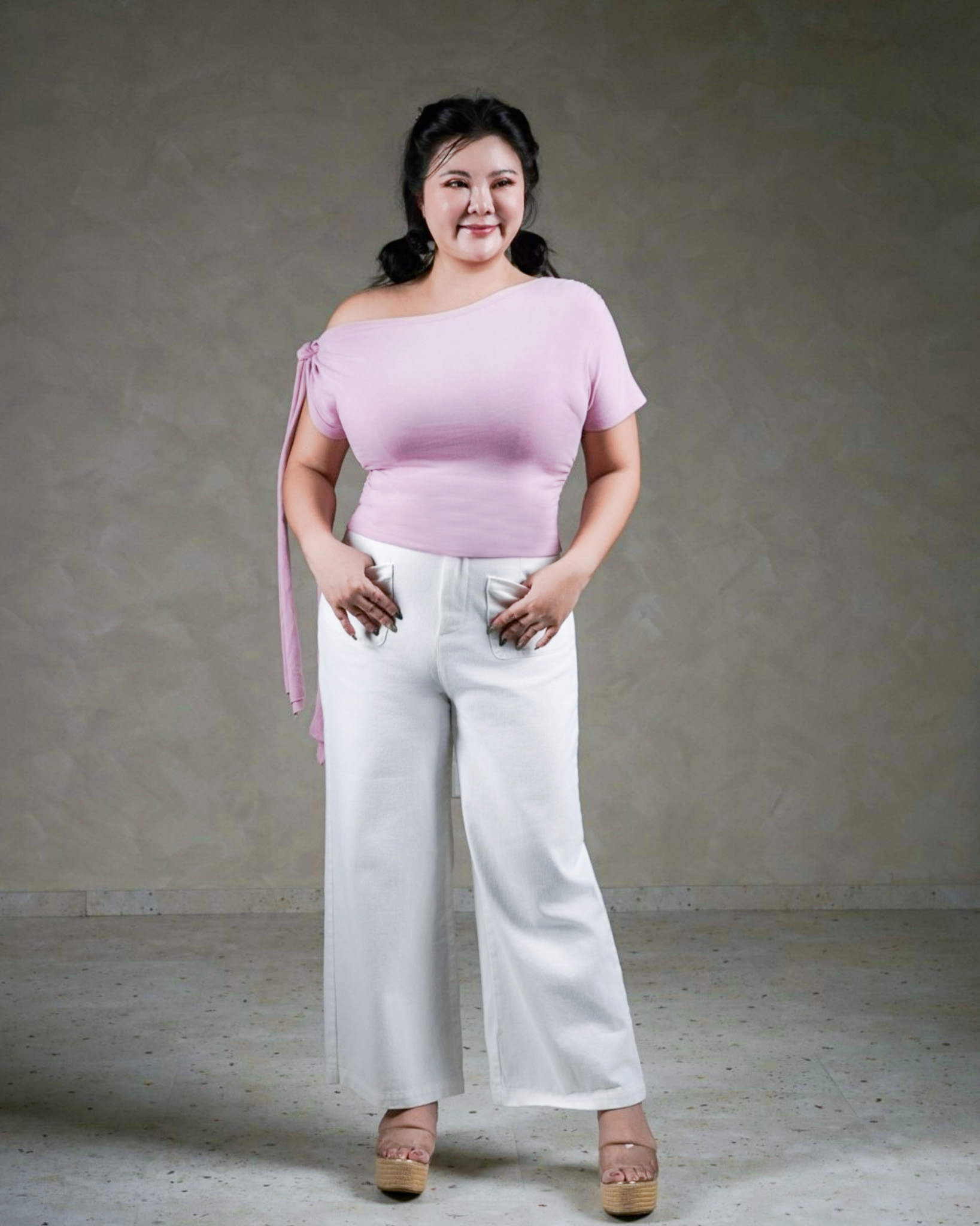 LORINE RIBBON TOP IN PINK