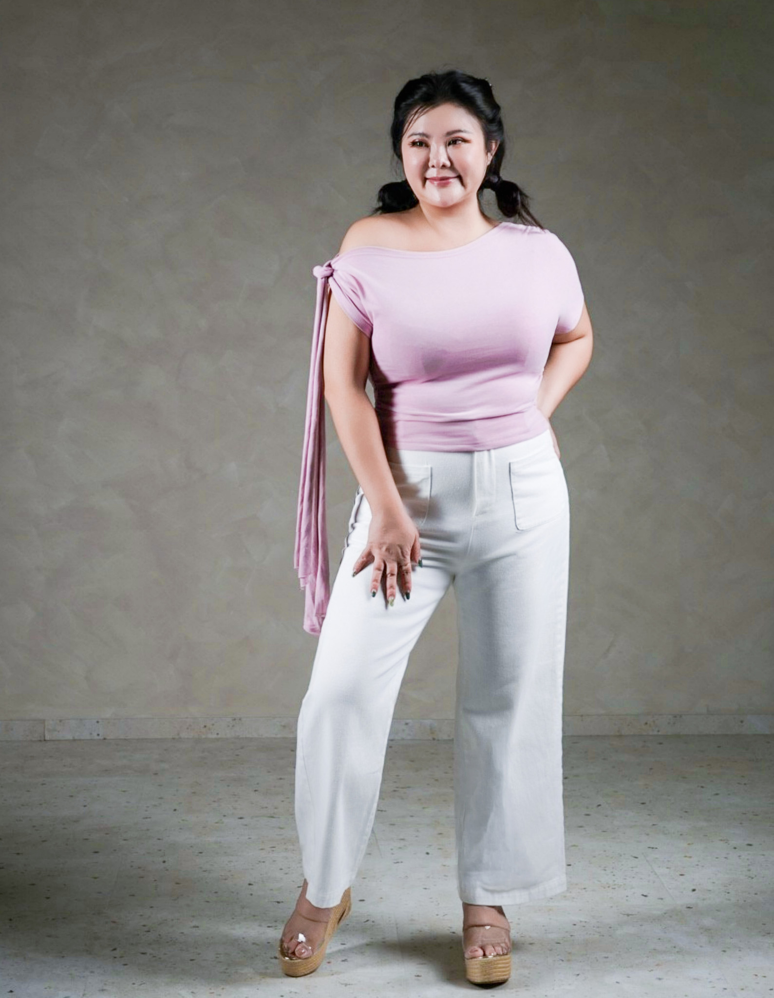 LORINE RIBBON TOP IN PINK