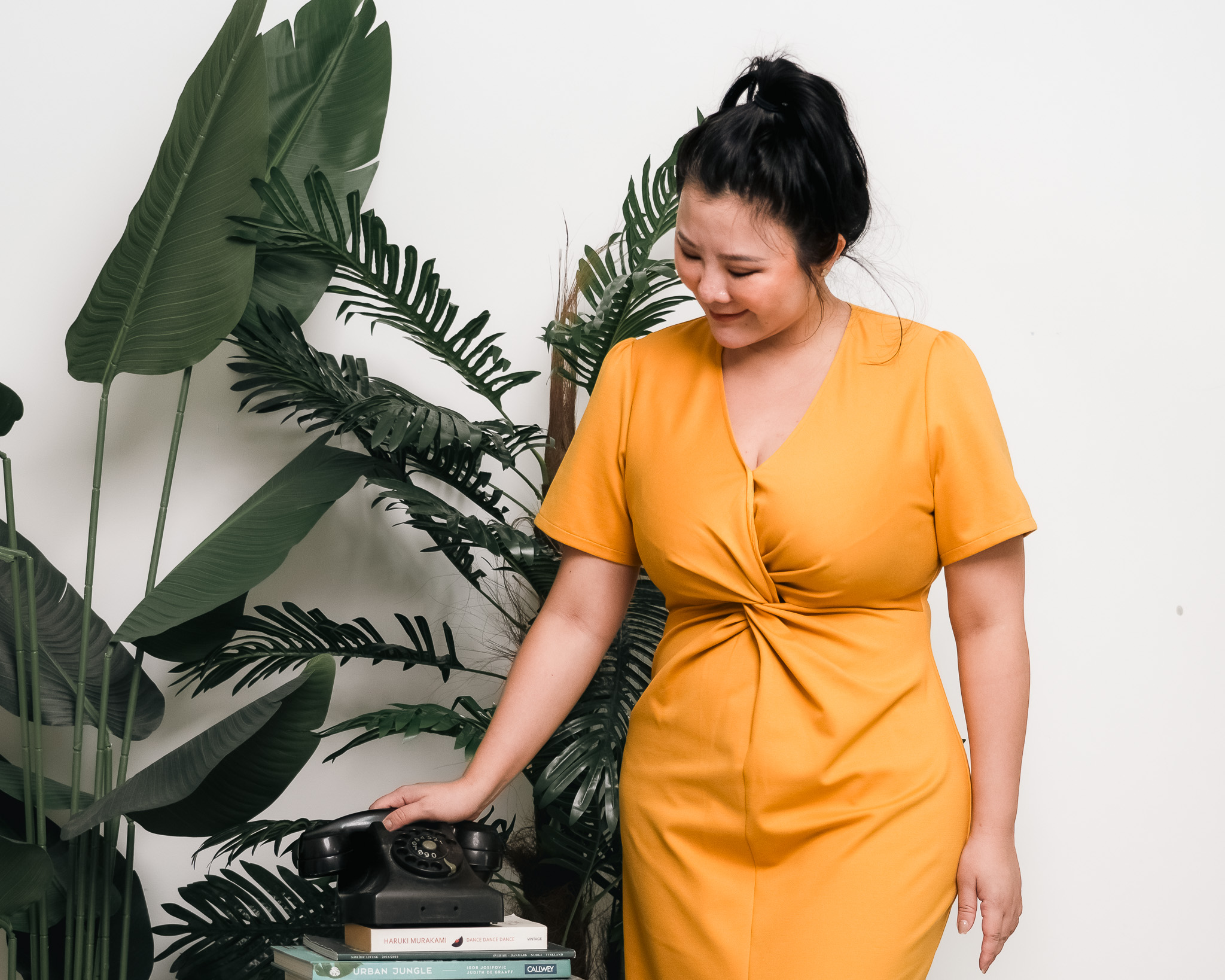 CORDELYN TWISTED DRESS YELLOW