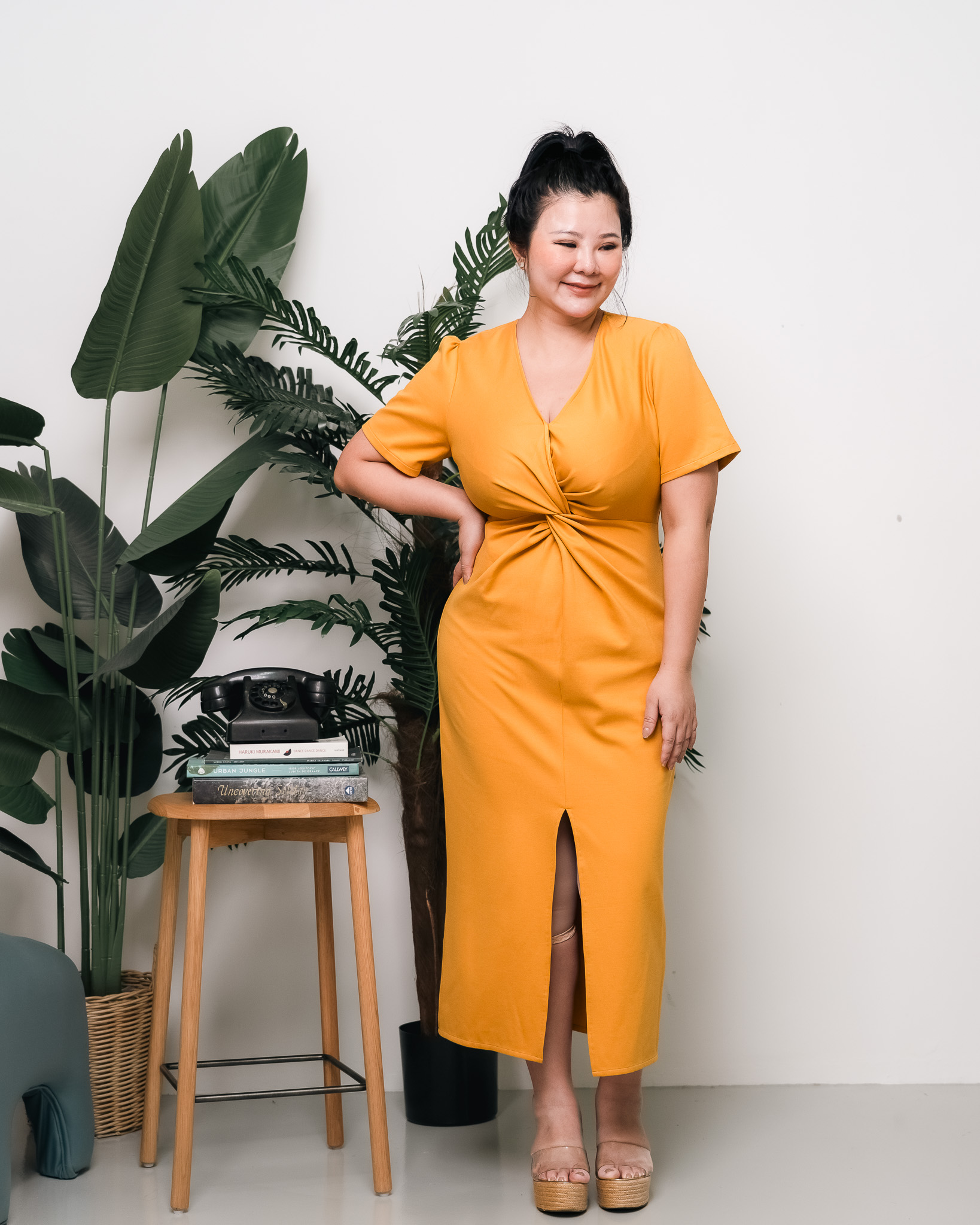 CORDELYN TWISTED DRESS YELLOW