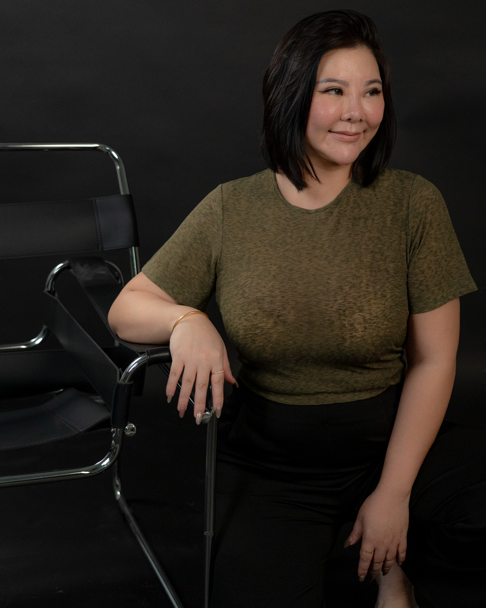 CASSIE TEXTURED TEEIN TOP IN GREEN