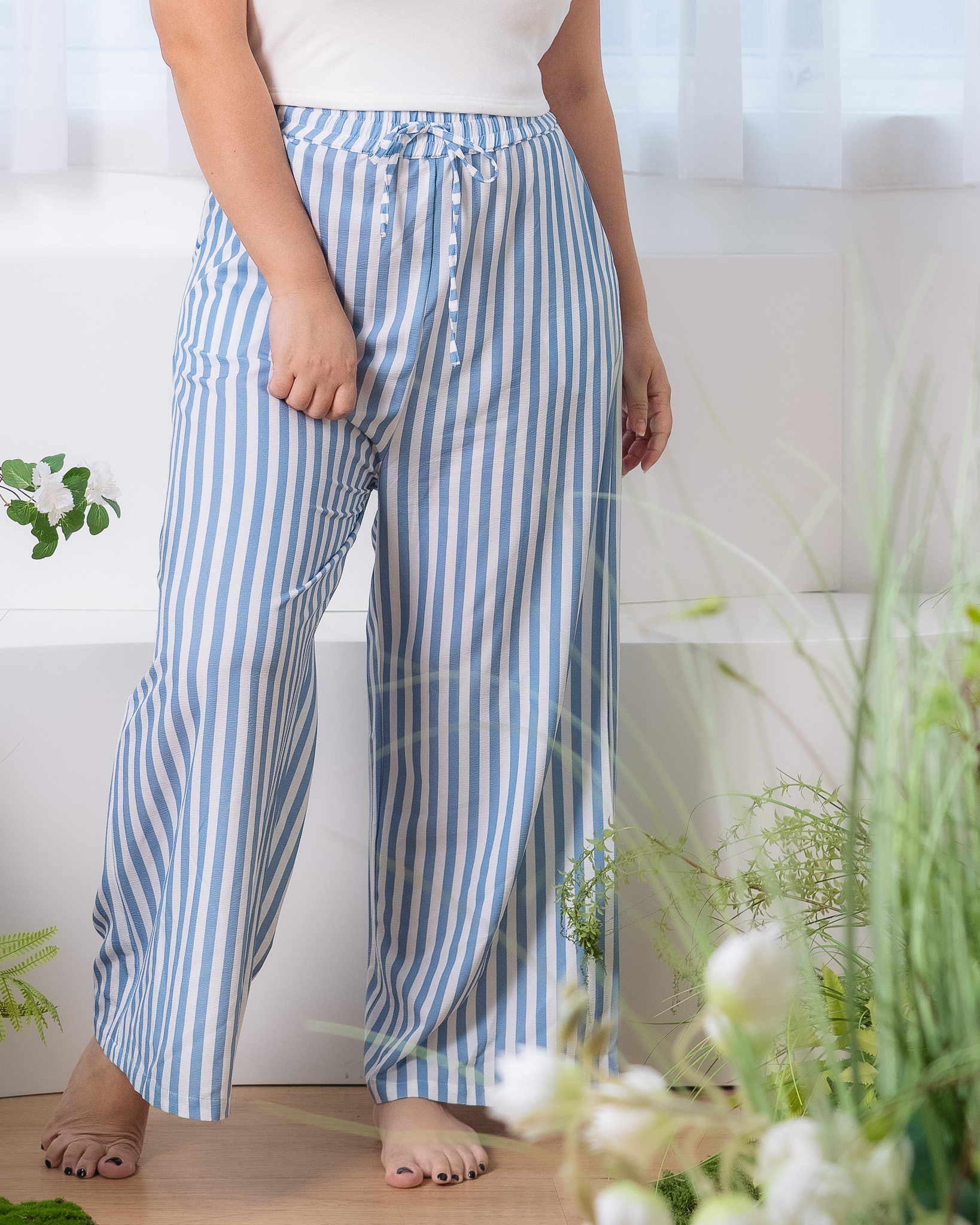 OTTILIE STRIPE PANTS BLUE