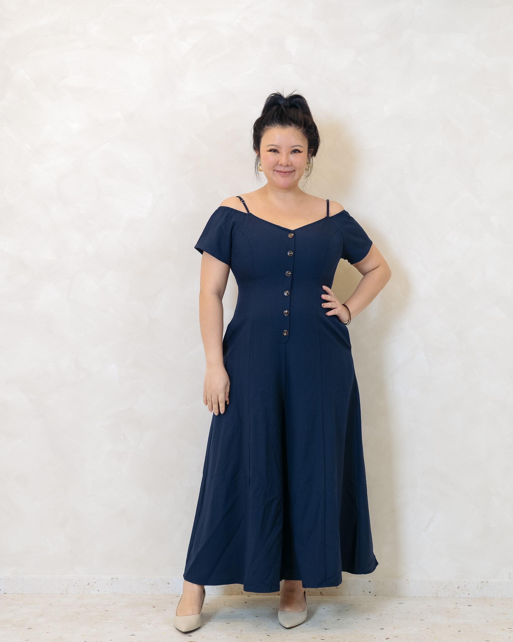 TAMMIE COLD SHOULDER JUMPSUIT