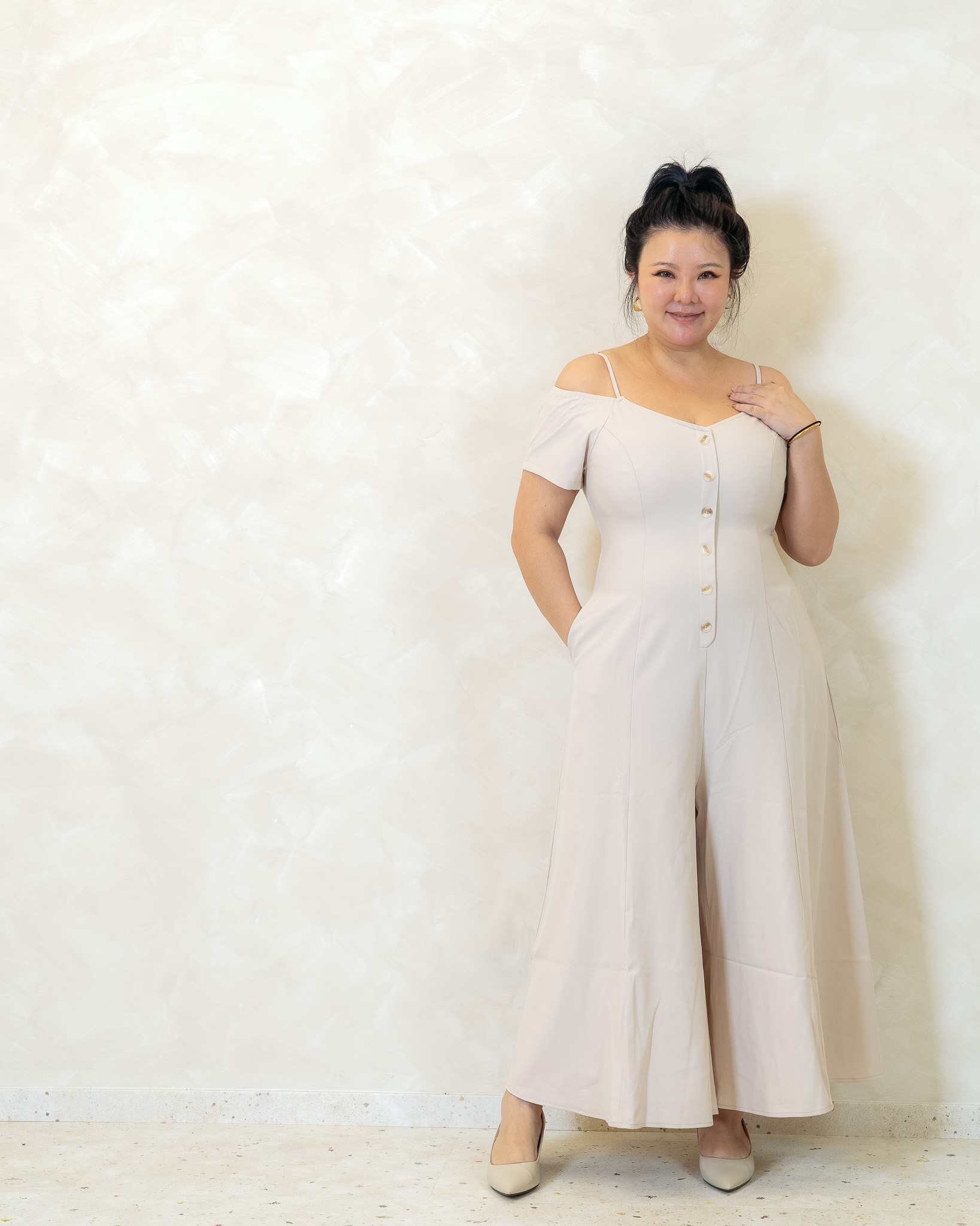 TAMMIE COLD SHOULDER JUMPSUIT